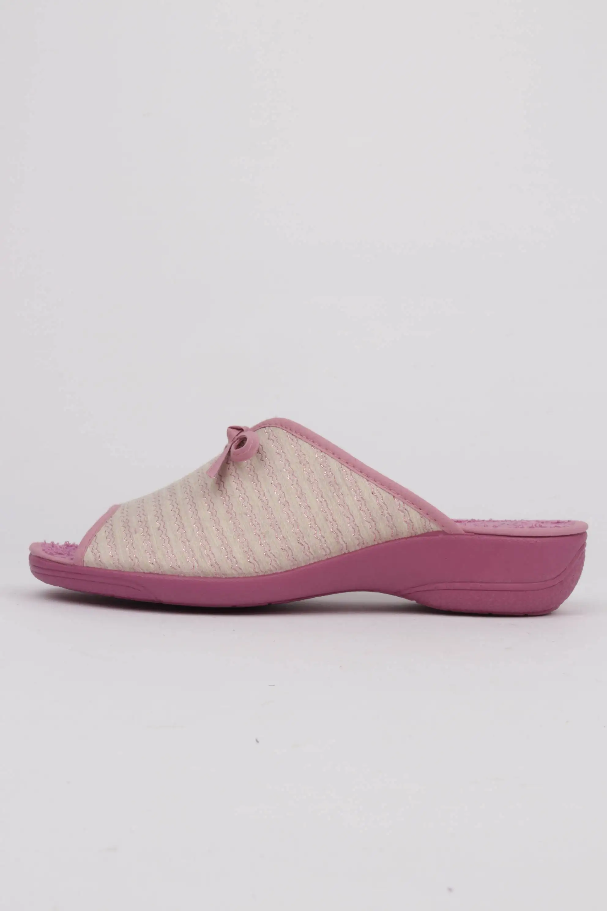 Zapatillas para Casa Con Cuña Adorno Lazo Color lila