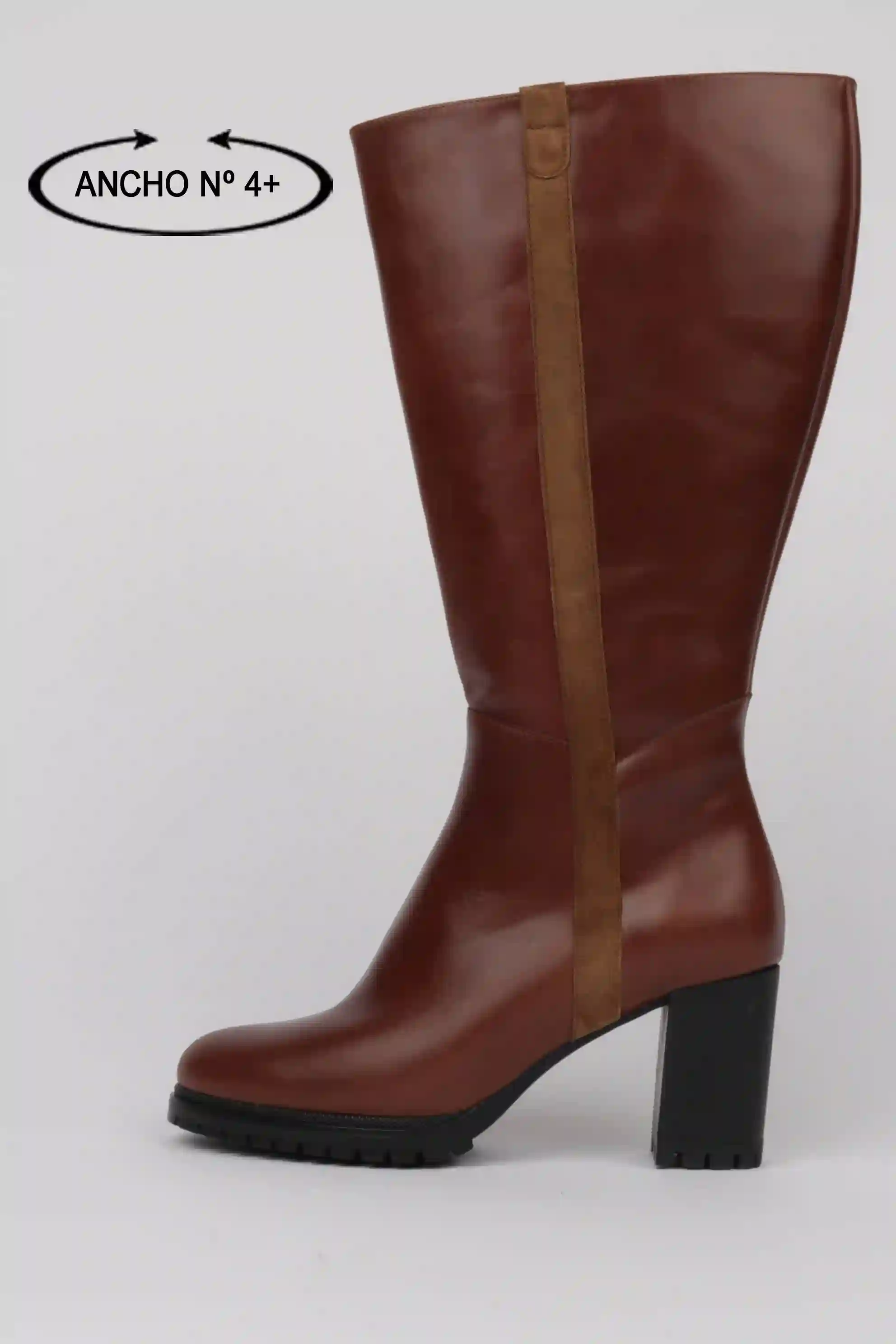 Botas altas marrones mujer tacón y plataforma