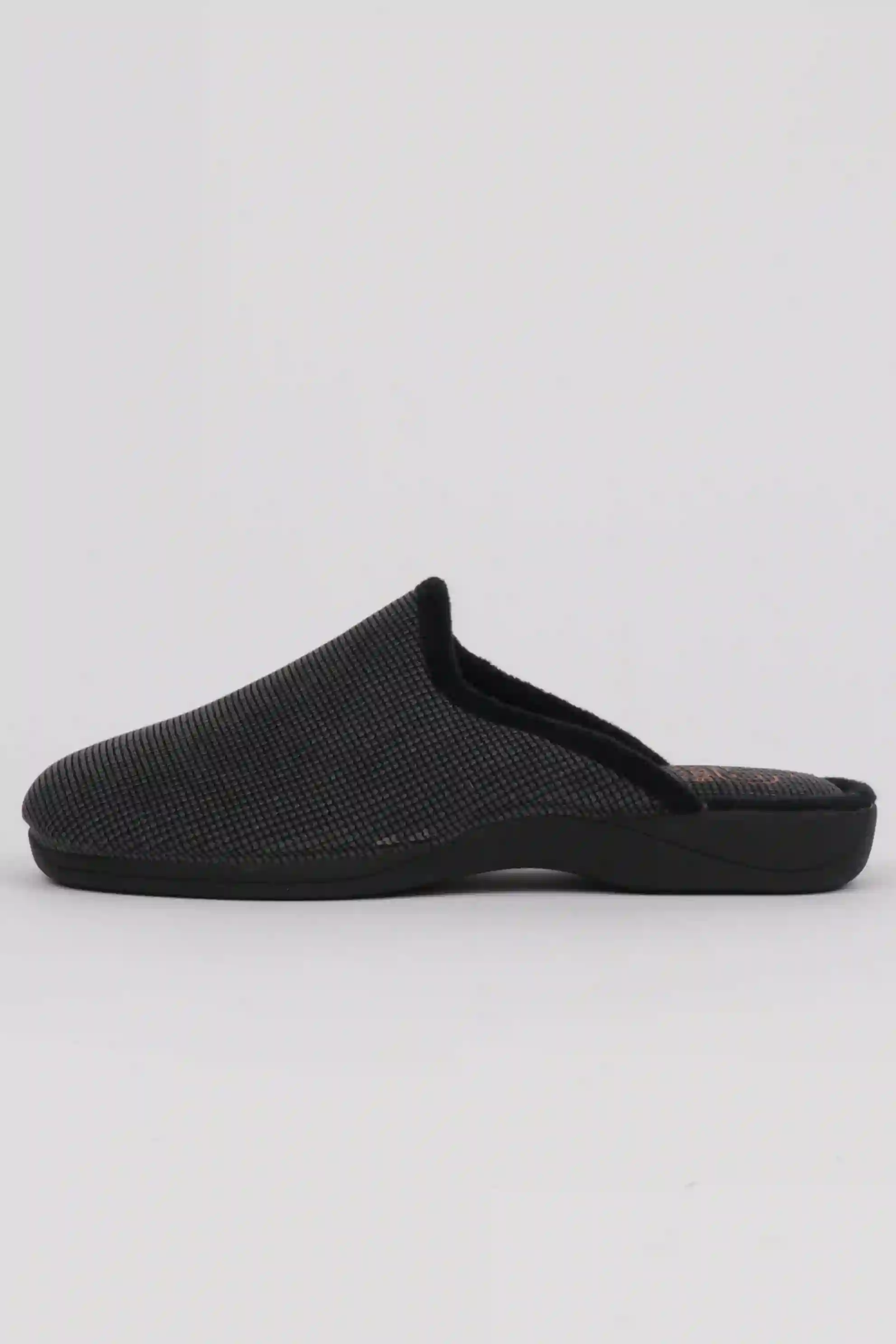 Zapatillas Casa Hombre Negras Tejido Textura