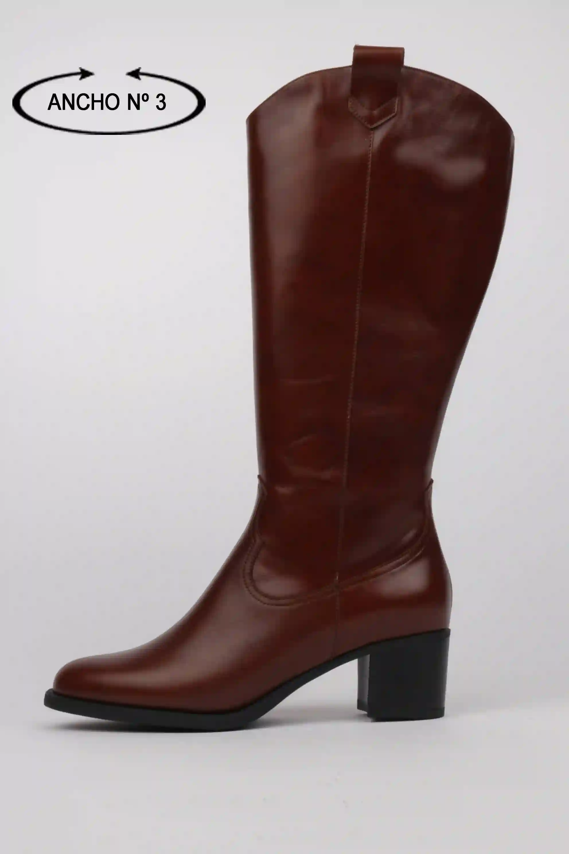 Botas altas Marrones Mujer Estilo Cowboy