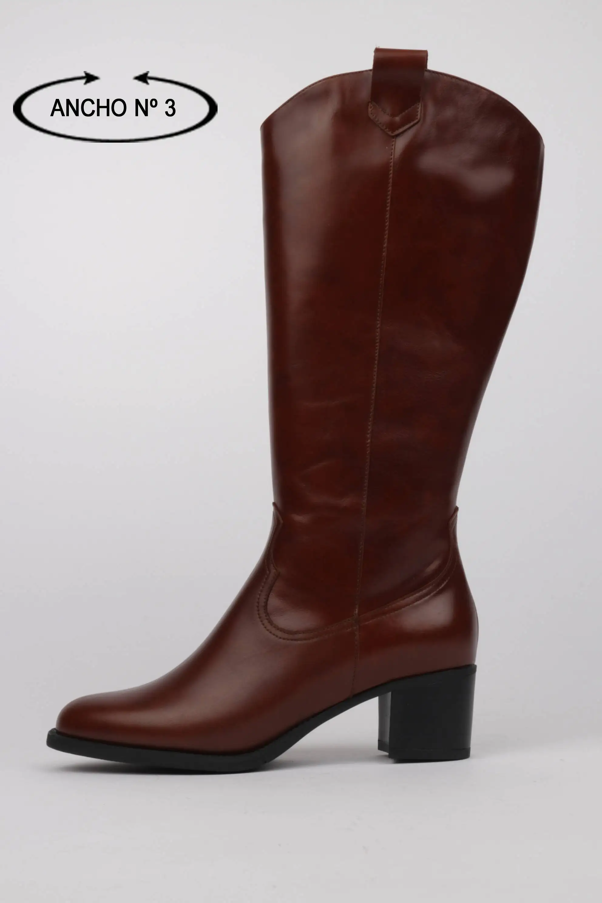 Botas altas Marrones Mujer Estilo Cowboy