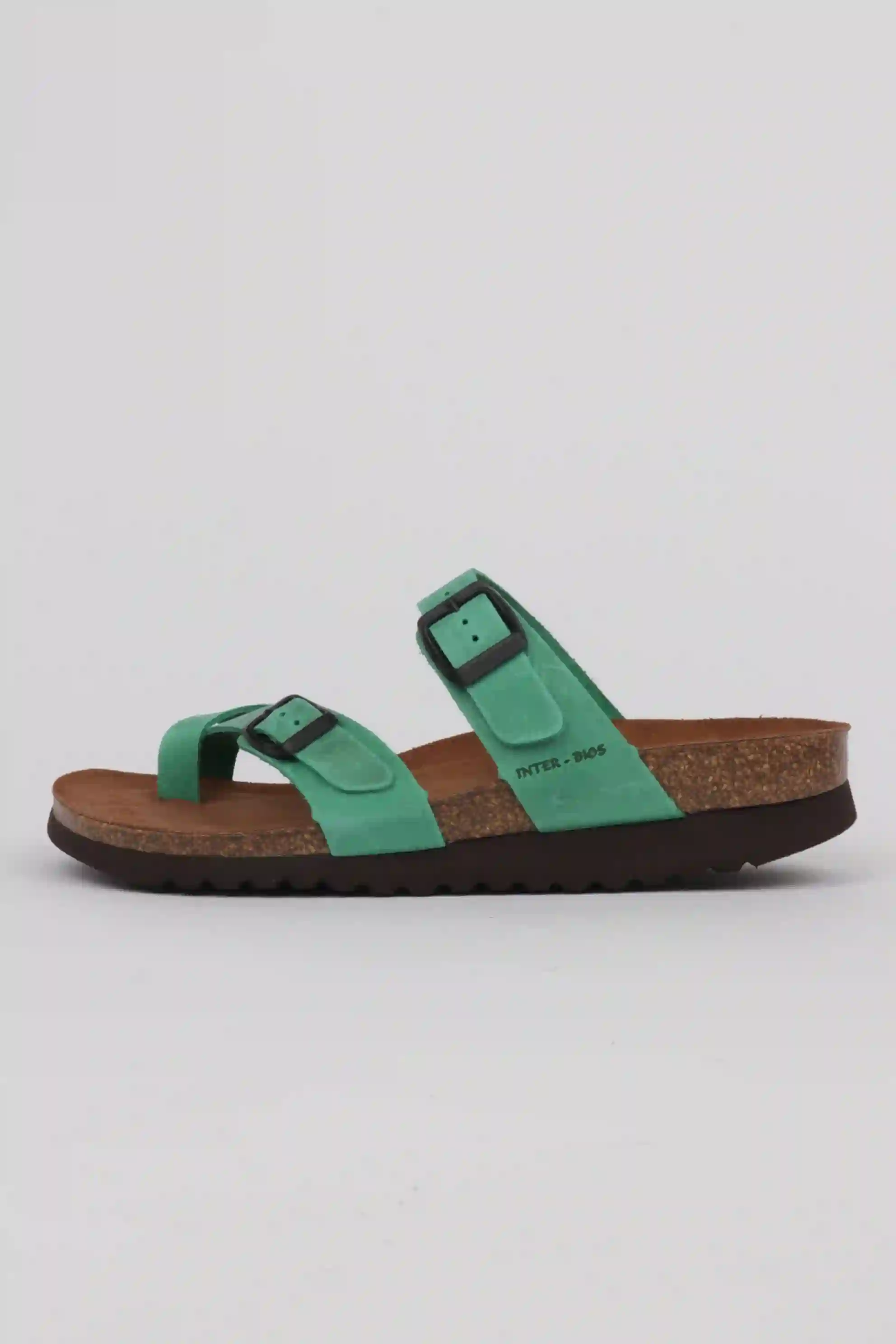 Sandalias Interbios Verde Plataforma