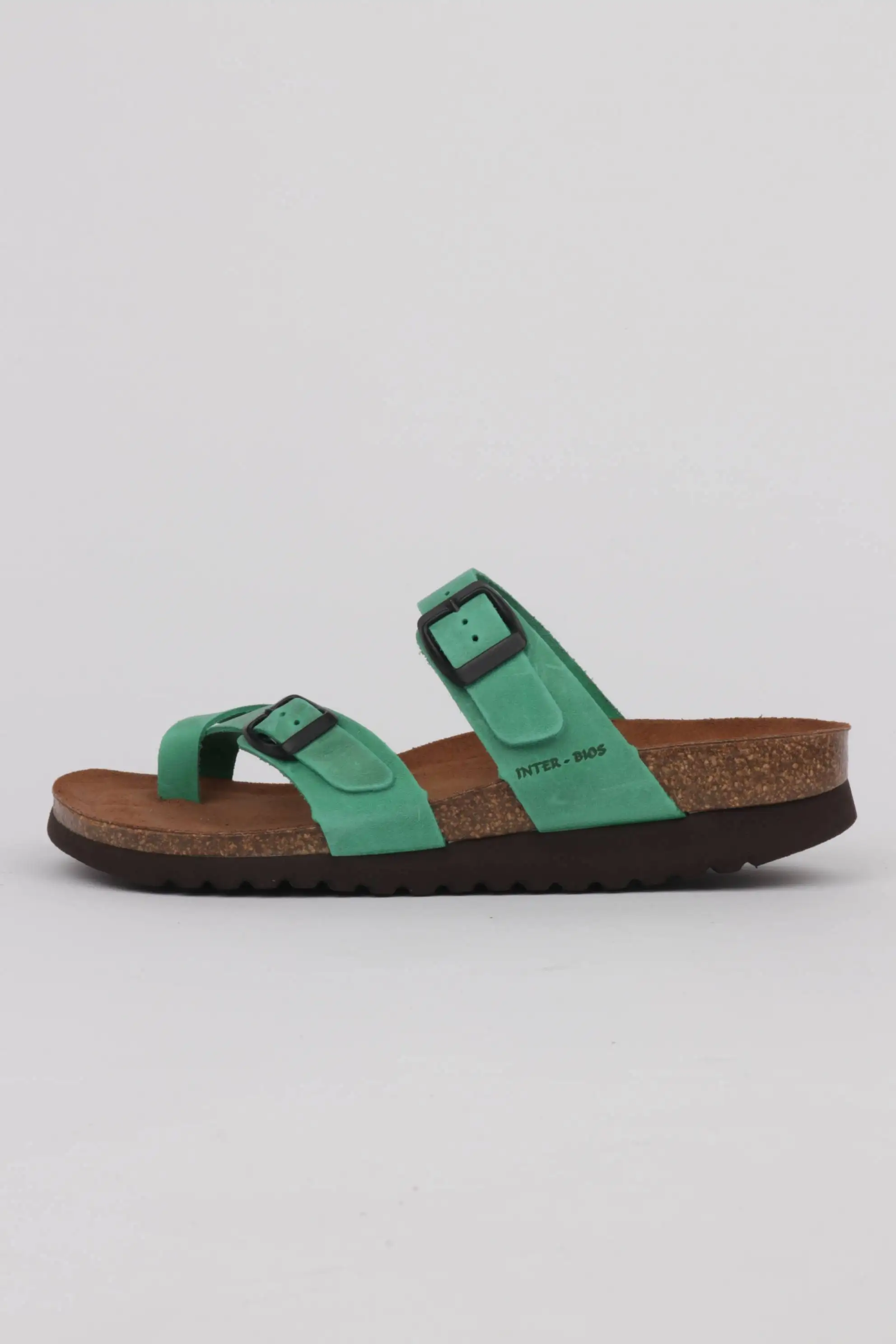 Sandalias Interbios Verde Plataforma