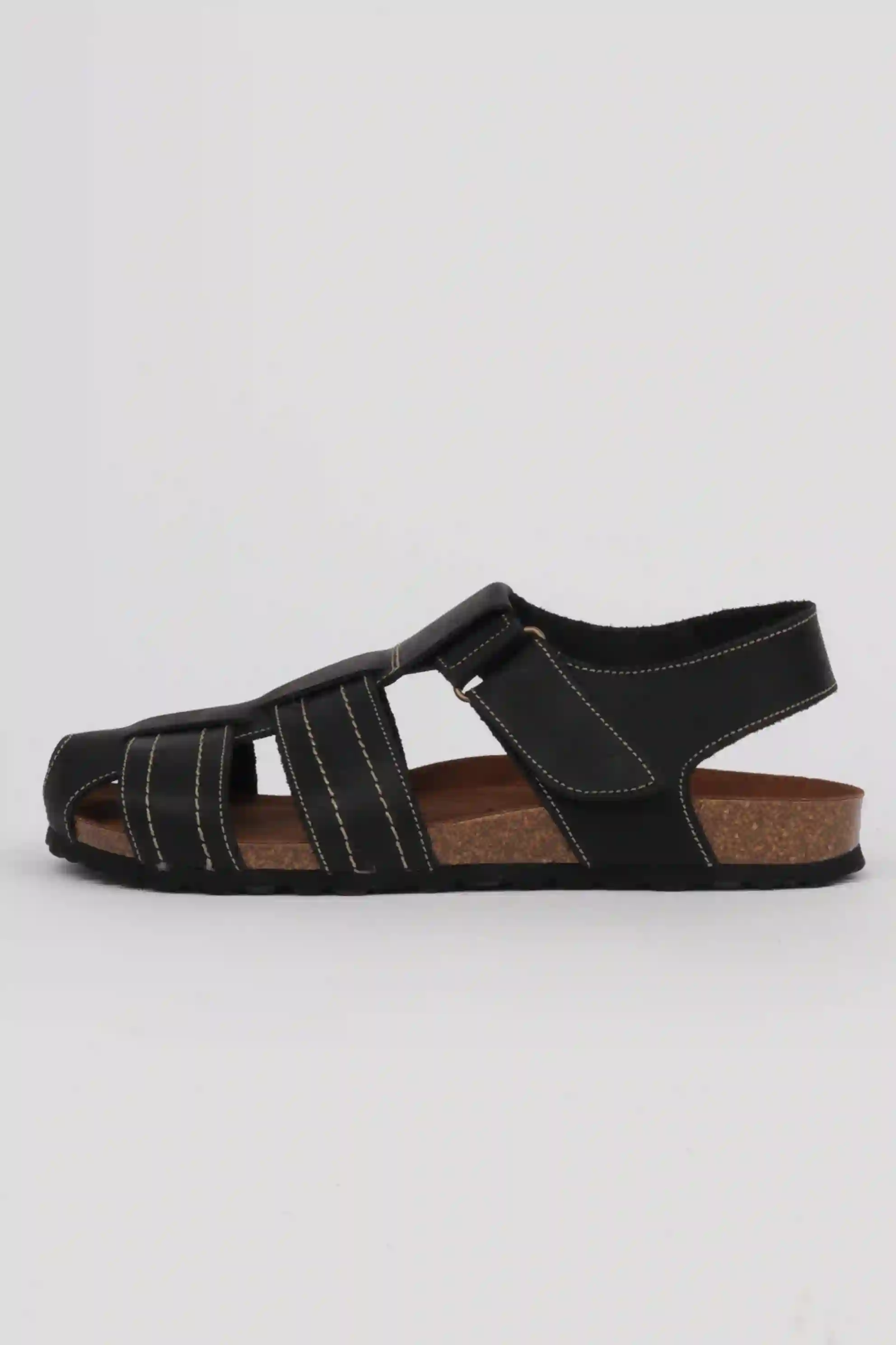 Interbios sandalias negras hombre pertera cerrada