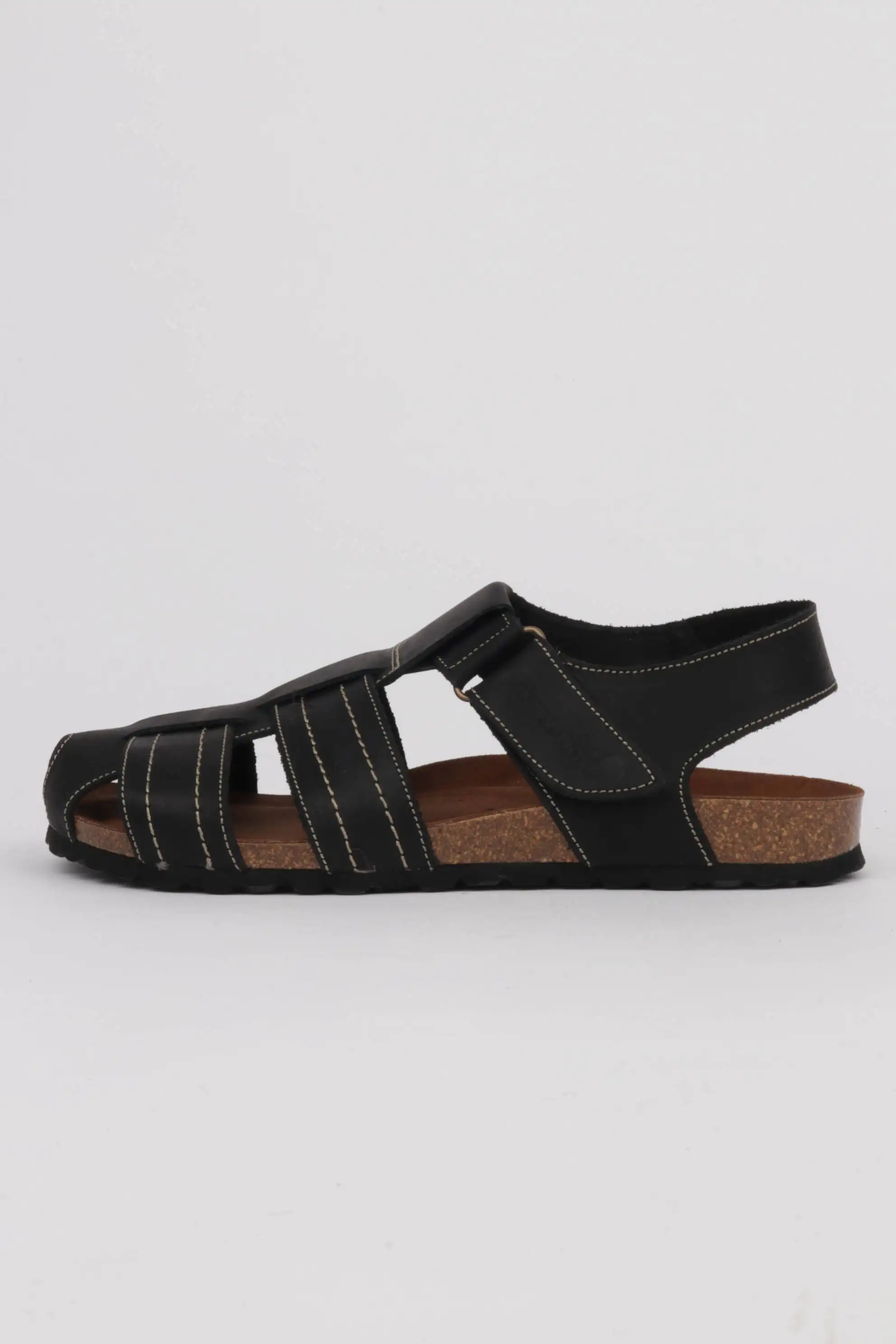 Interbios sandalias negras hombre pertera cerrada
