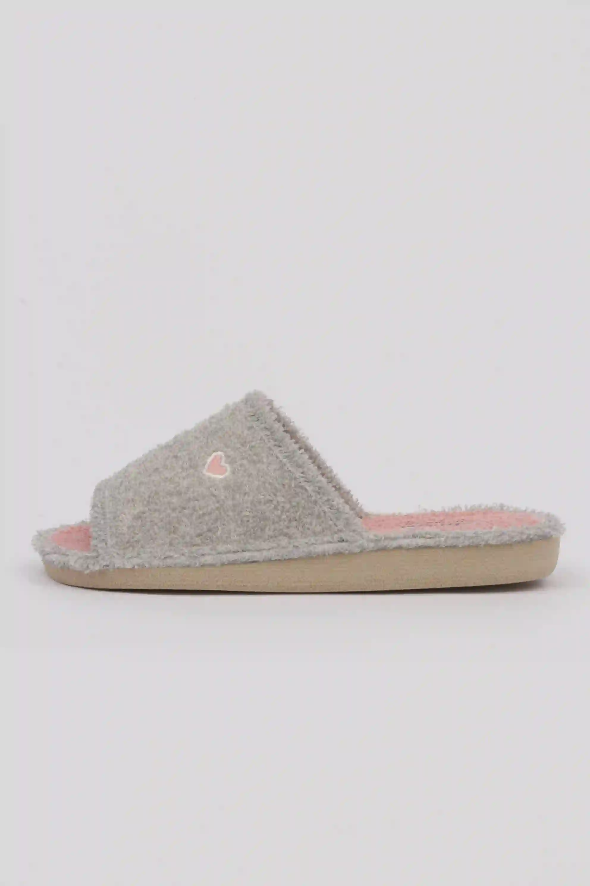 Zapatillas Casa Mujer Rizo Gris Piso Ligero