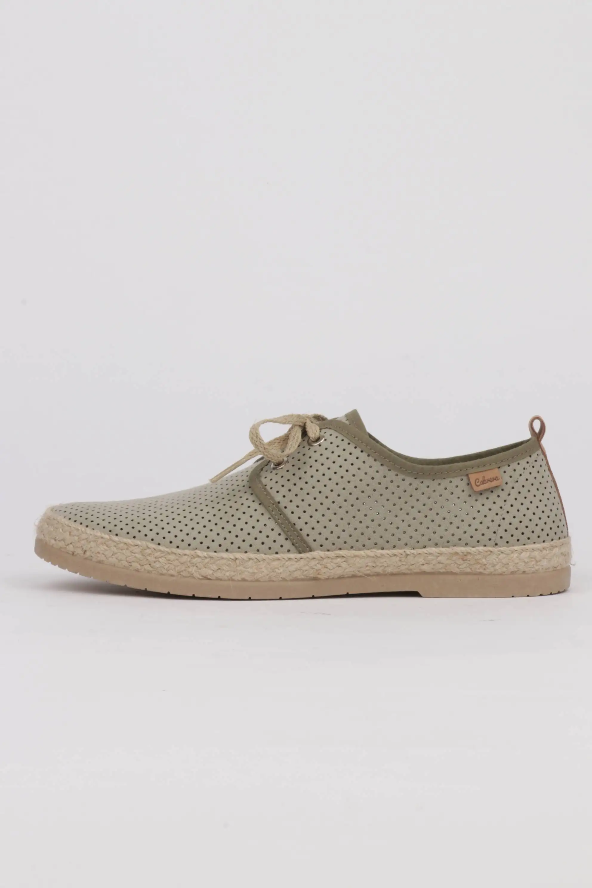 Alpargatas cordones hombre tejido multipuntos color khaki
