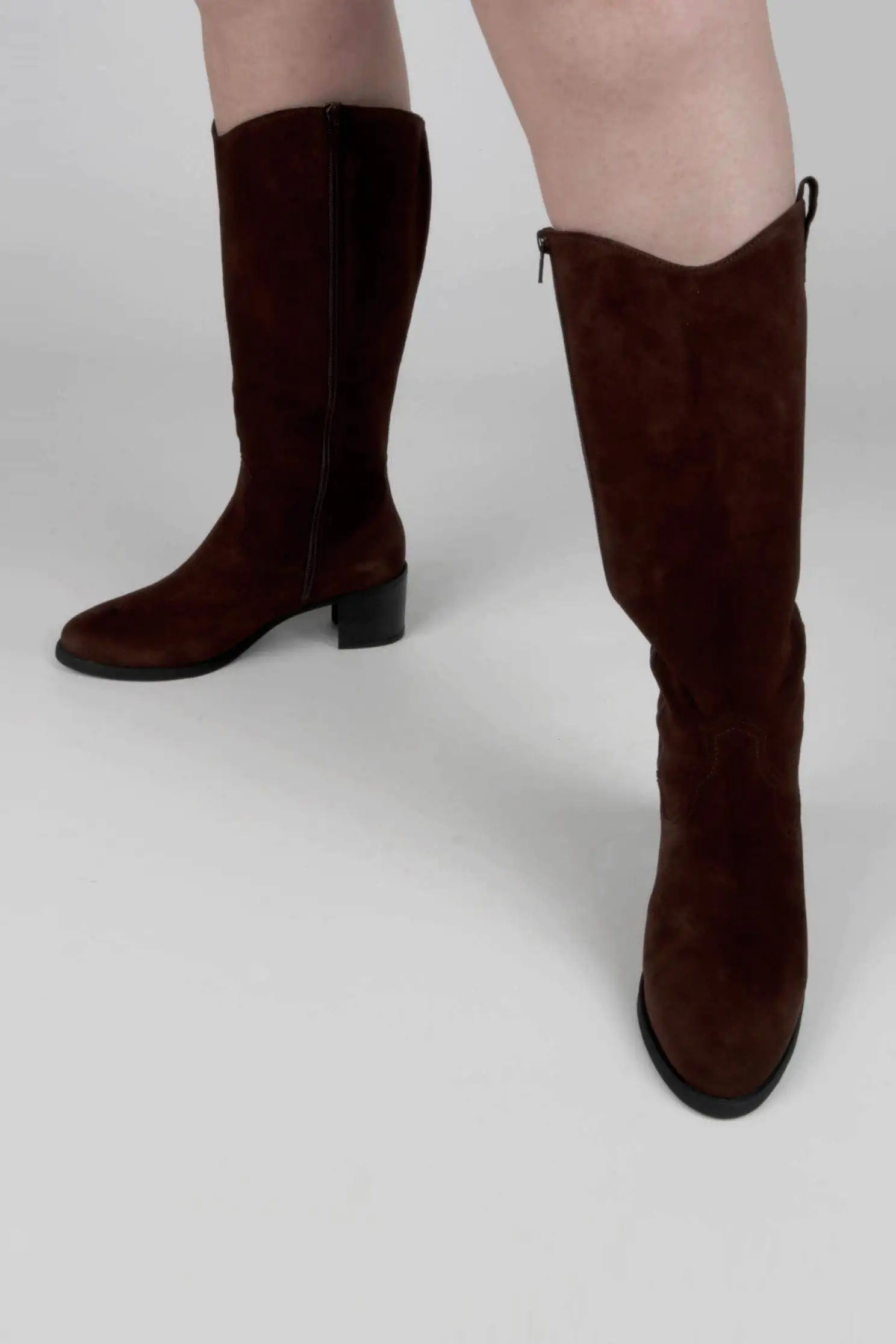 Botas Cowboy Marrones Ancho XL