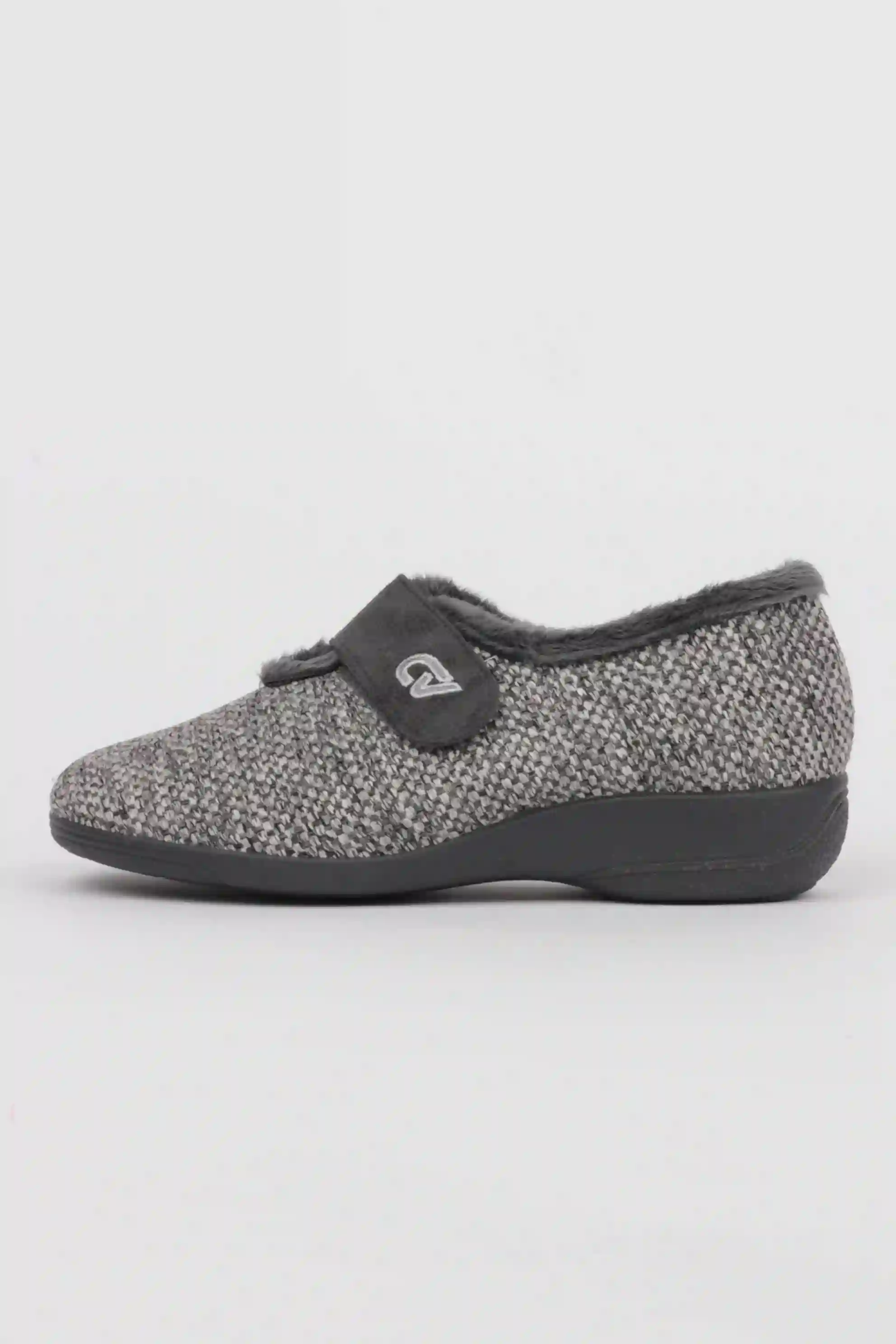 Zapatillas de Estar por Casa Cerradas Mujer Texturas Gris