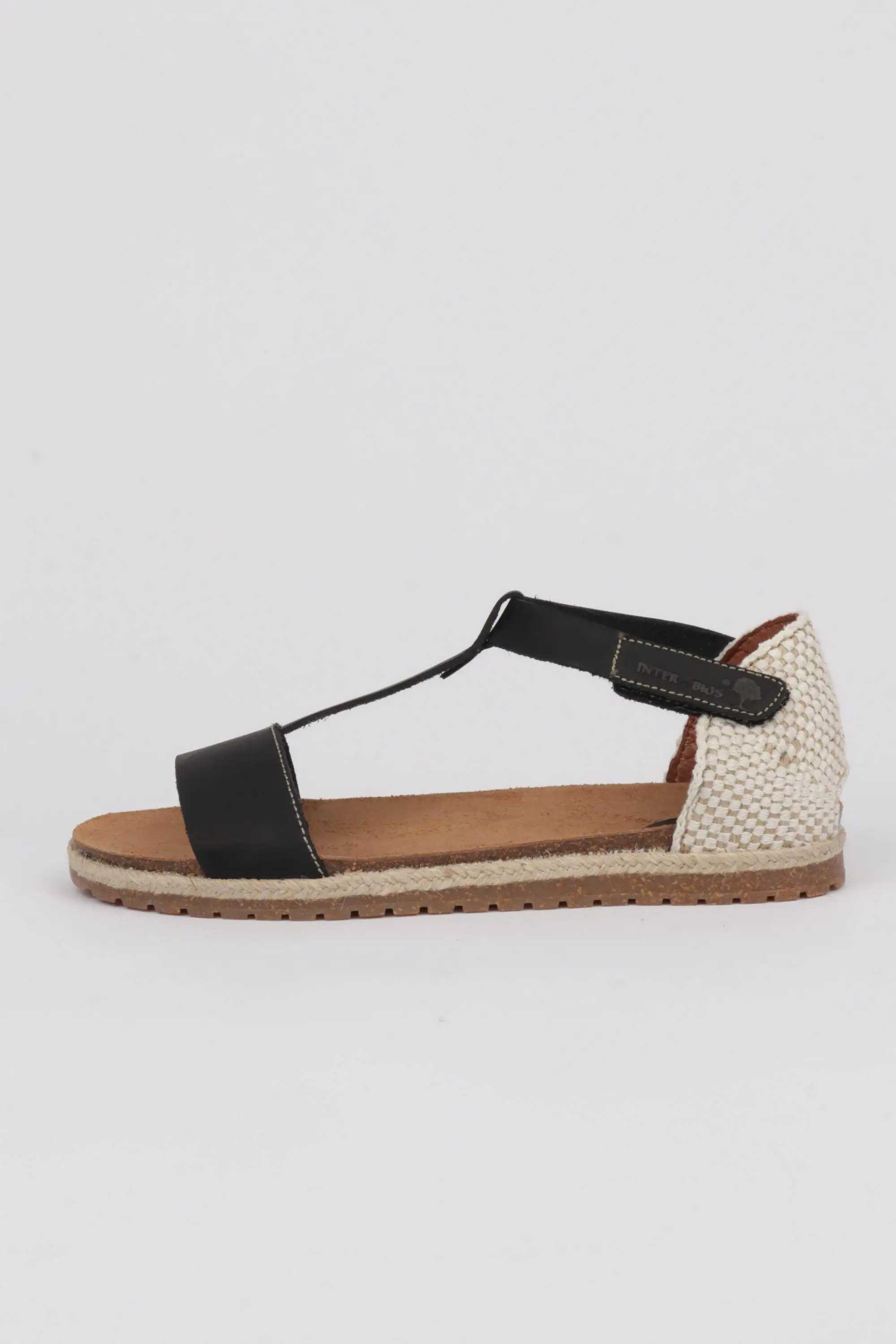 Sandalias negras interbios talón cerrado