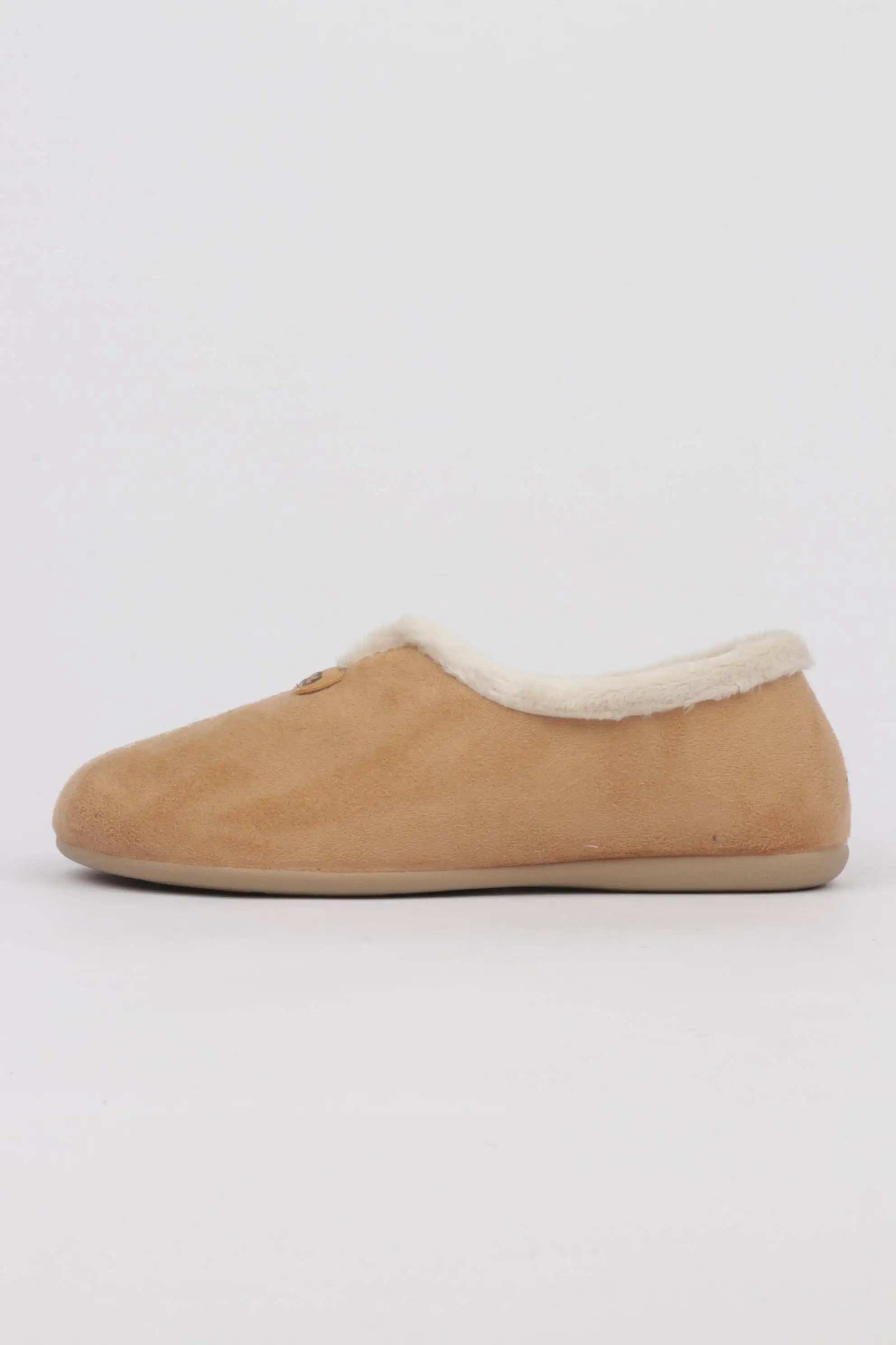 Zapatillas Casa Mujer Invierno Color Camel
