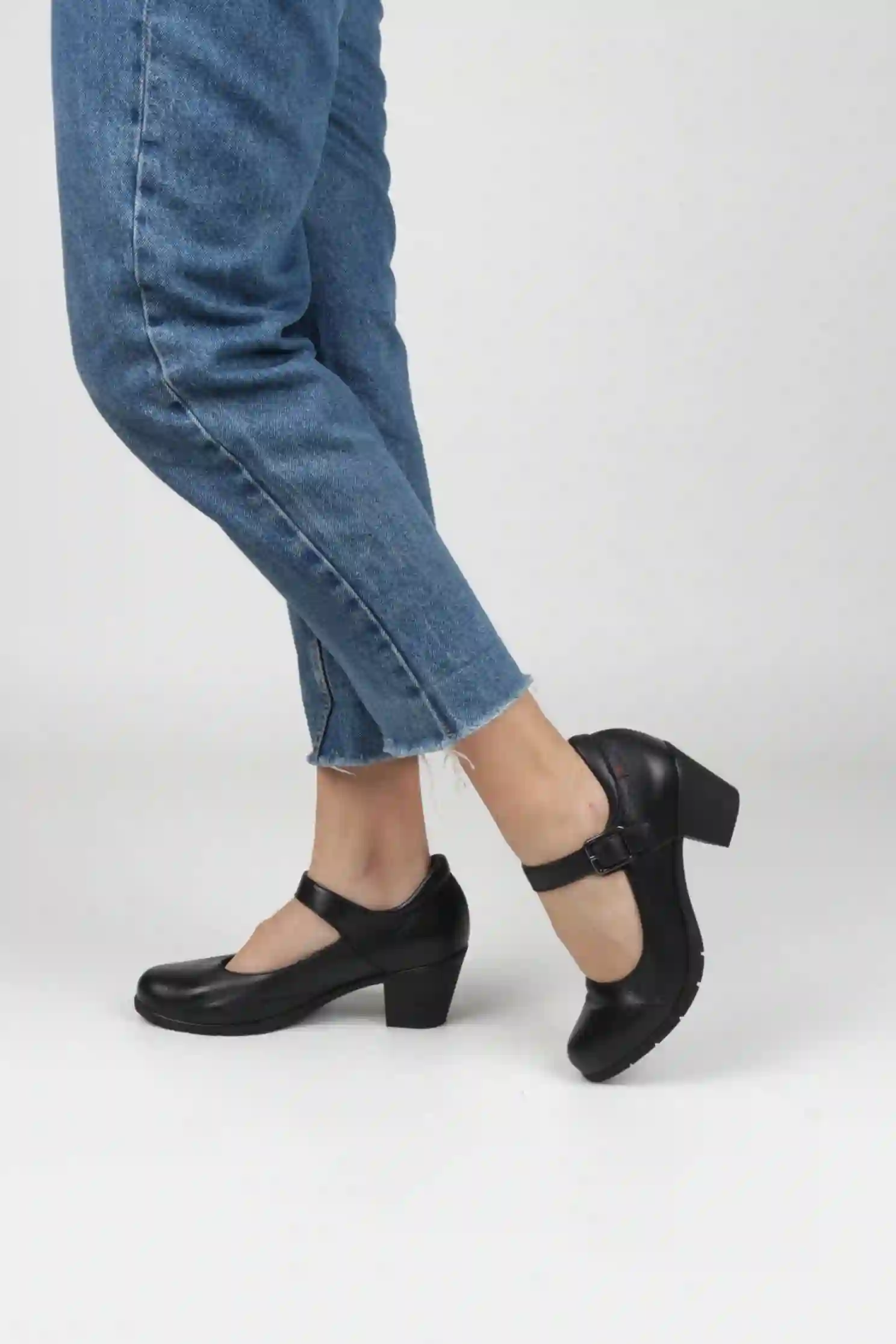 Zapatos Tacón Comodos Mujer Detalle Hebilla