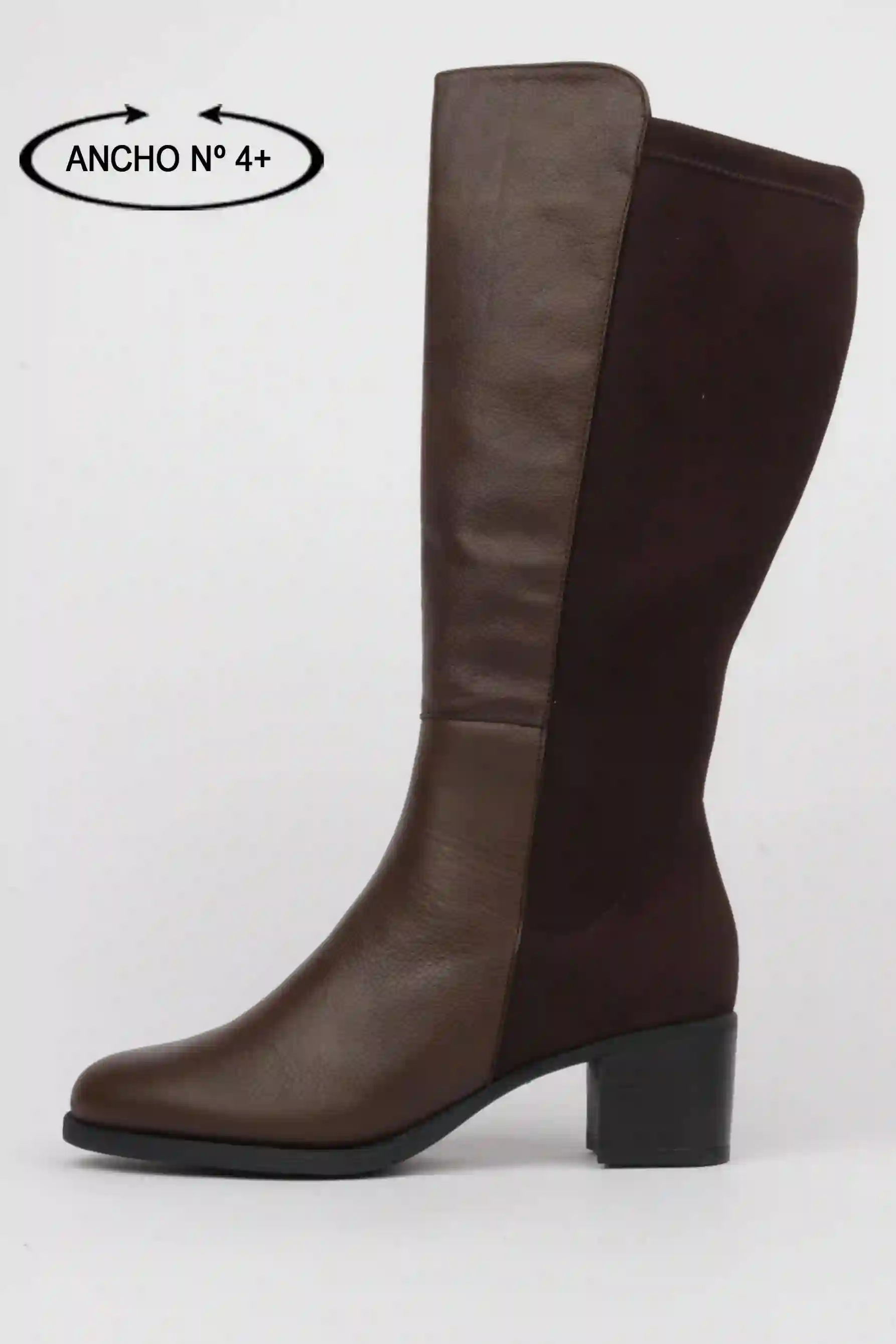 Botas Elássticas Marrones Piernas Anchas