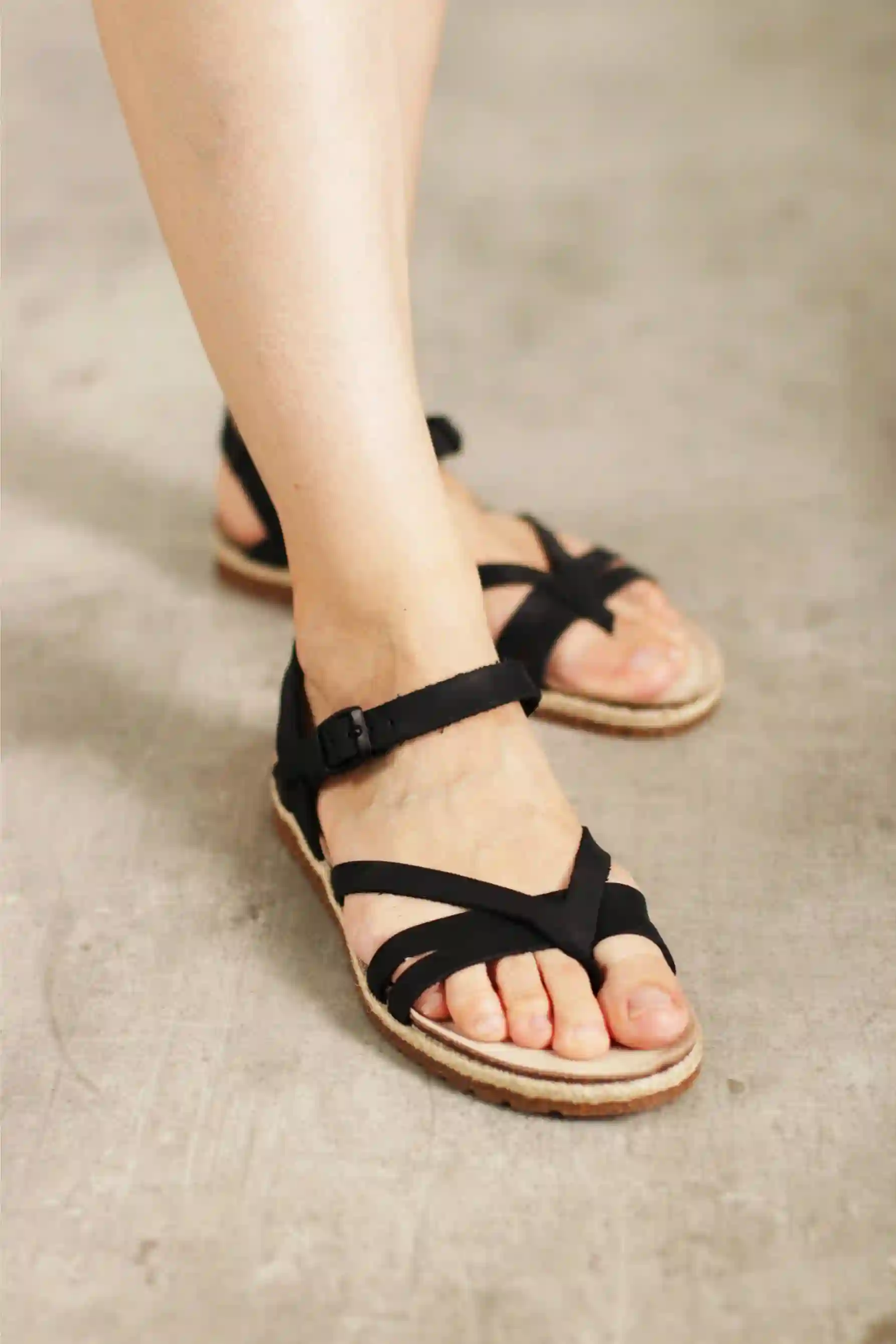 Sandalias negras Mujer Interbios