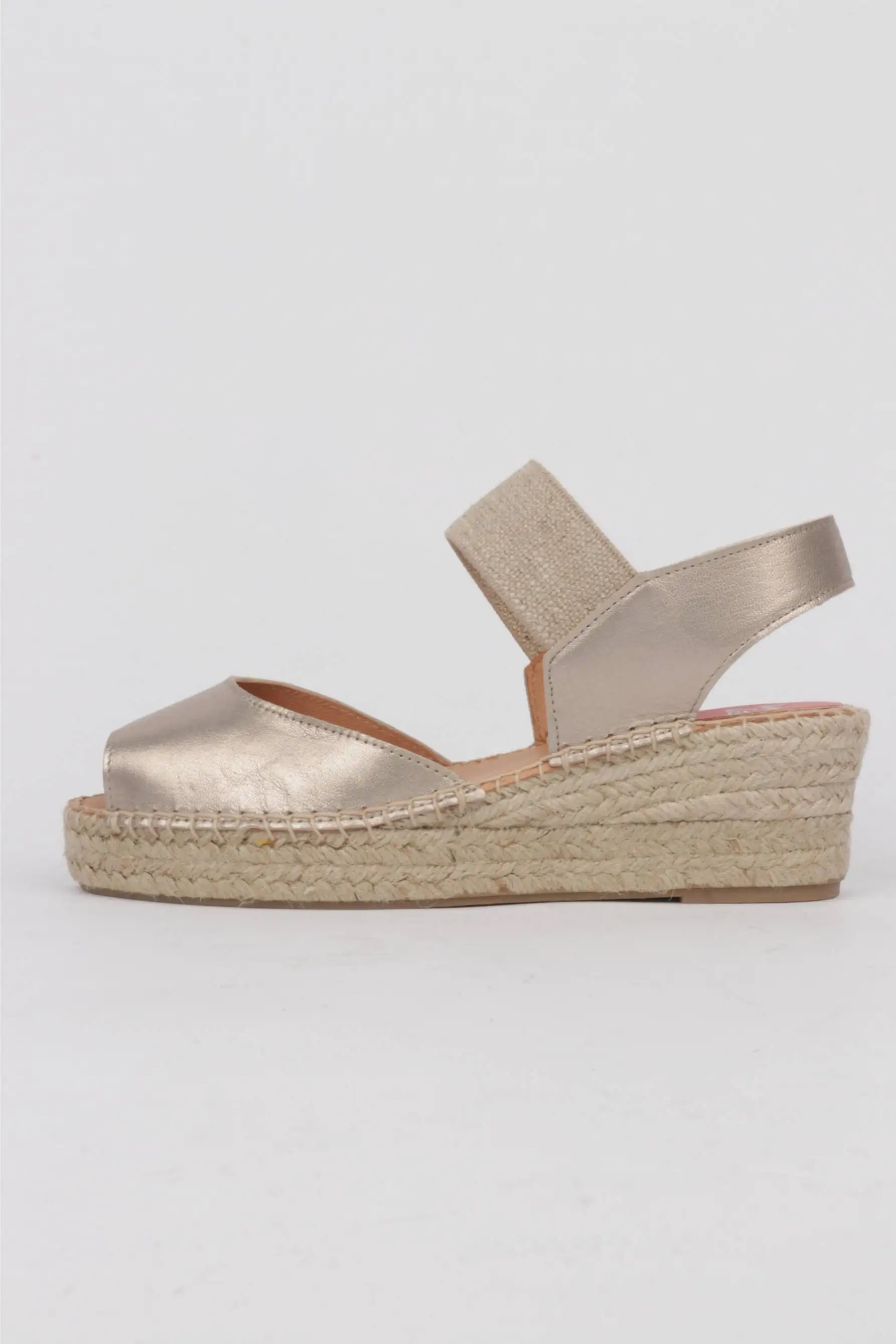 Sandalias Yute Con Plataforma Cómoda Mujer