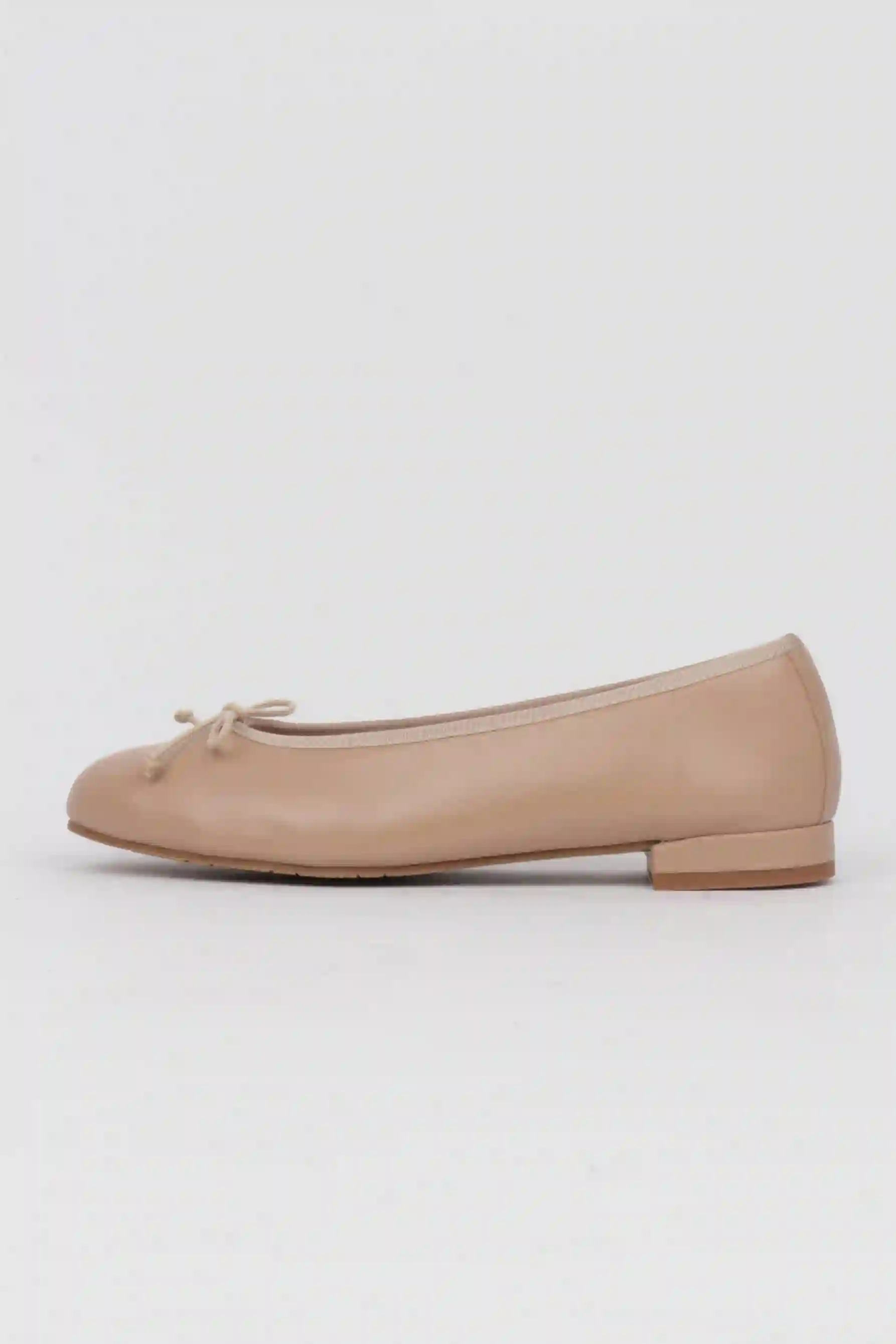 Bailarinas beige mujer lazada cordón