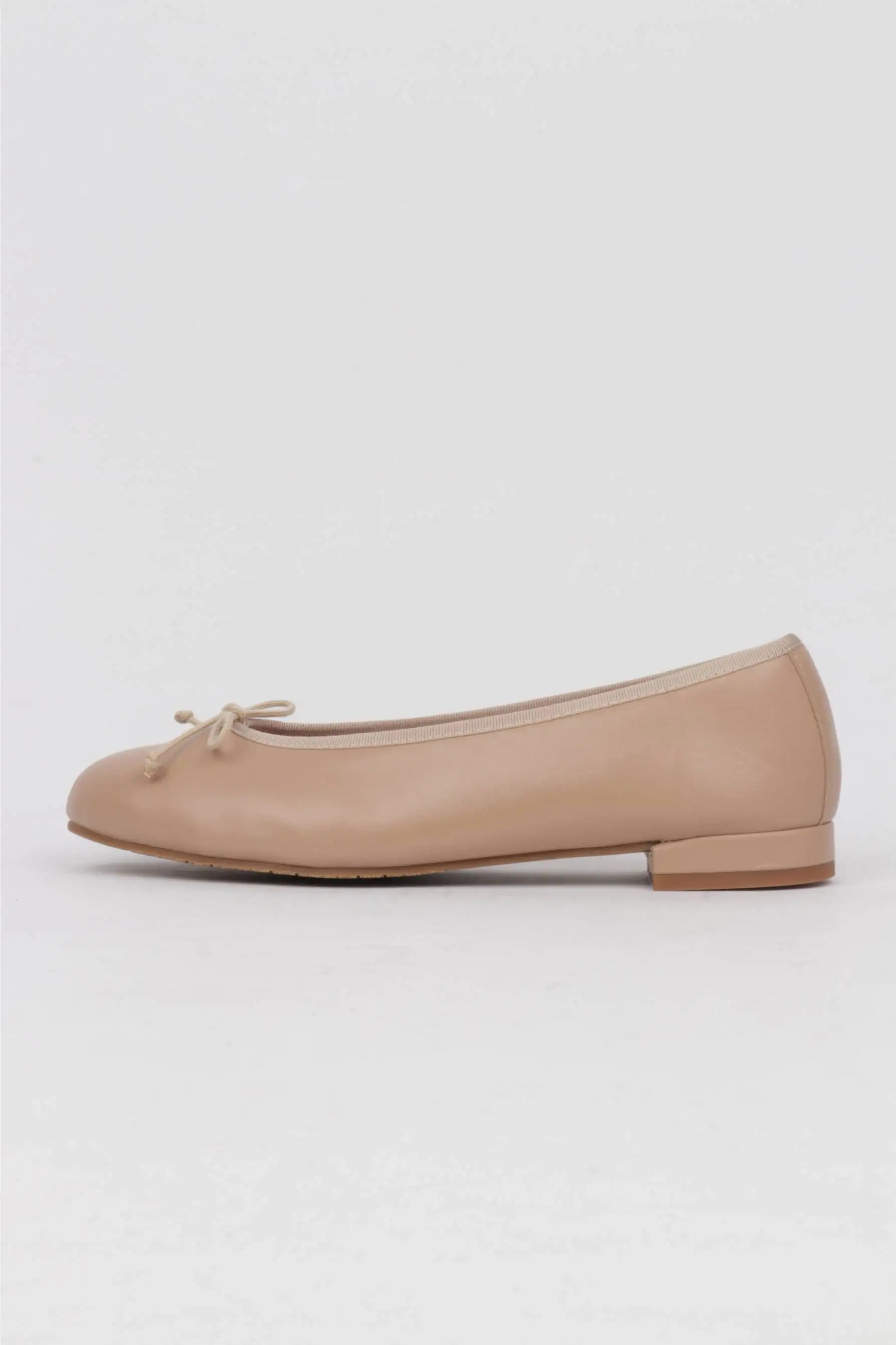 Bailarinas beige mujer lazada cordón