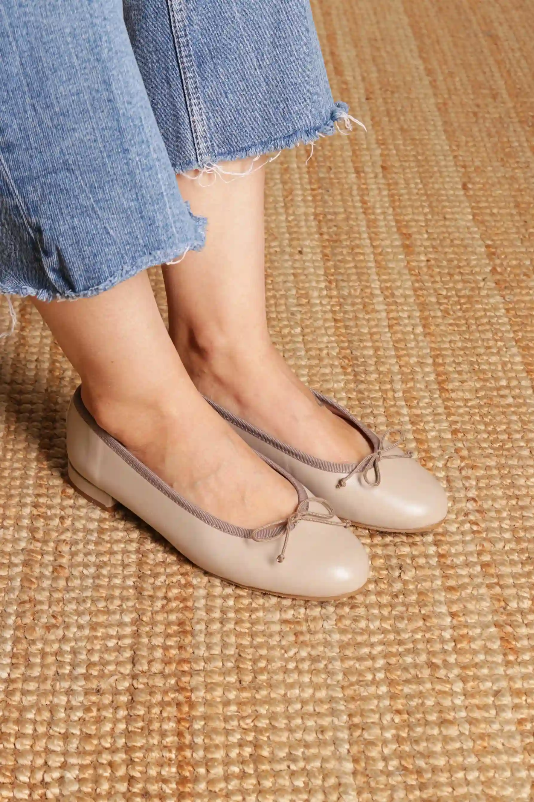 Batarinas Mujer Detalle Lazo Color Taupe