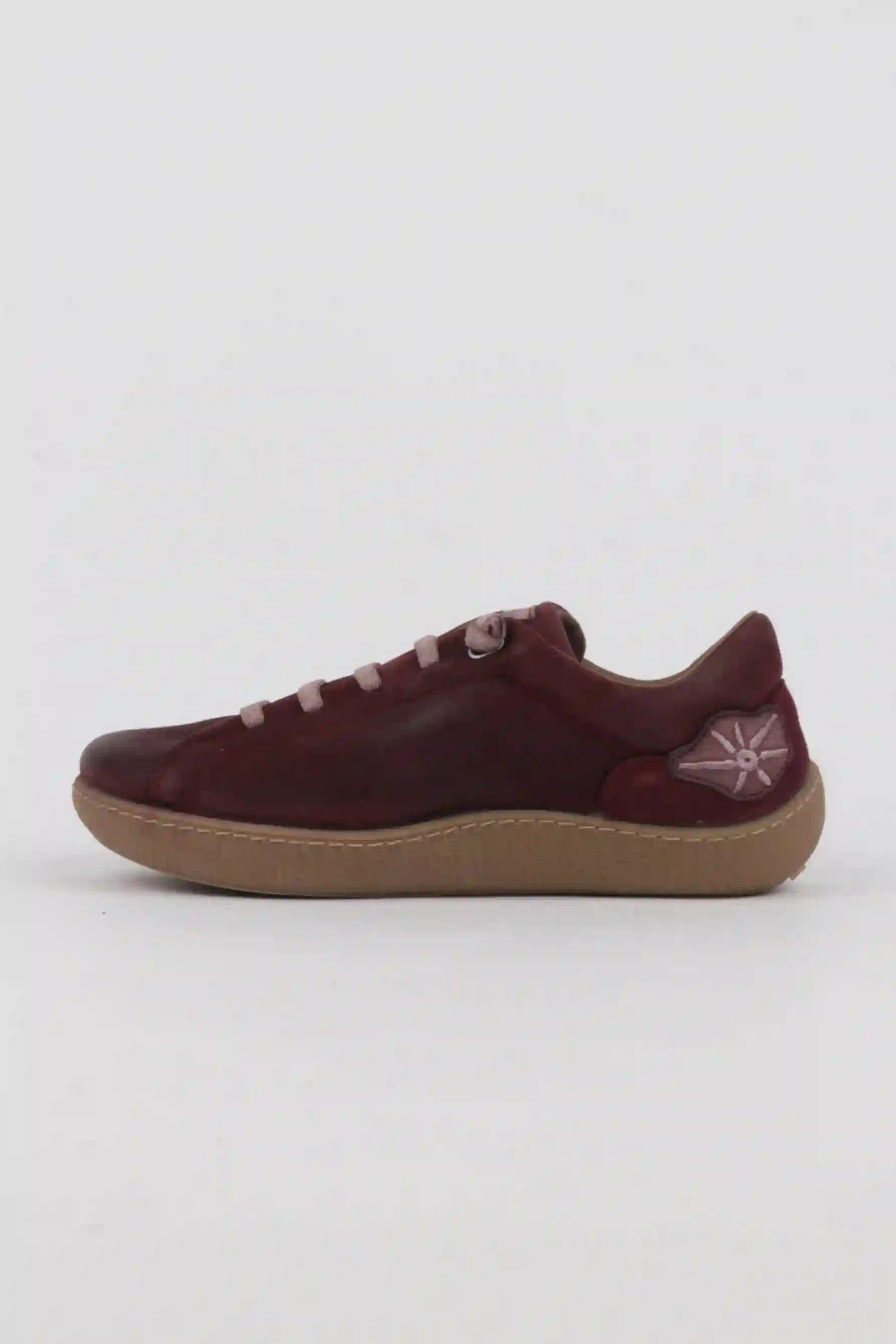 Sunni Sabbi Nantai_064 Bastera Burdeos | Zapatos Barefoot Mujer Cordones Elásticos