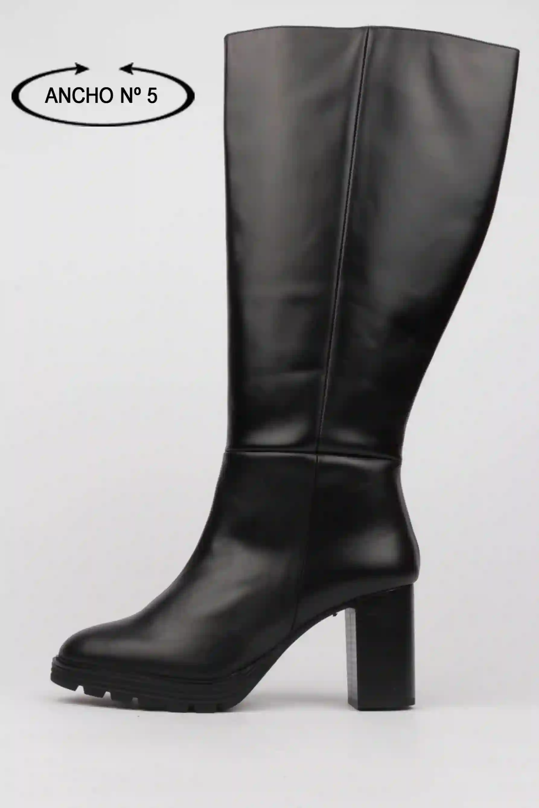 Botas altas negras platAforma Ancho Pierna xxxl