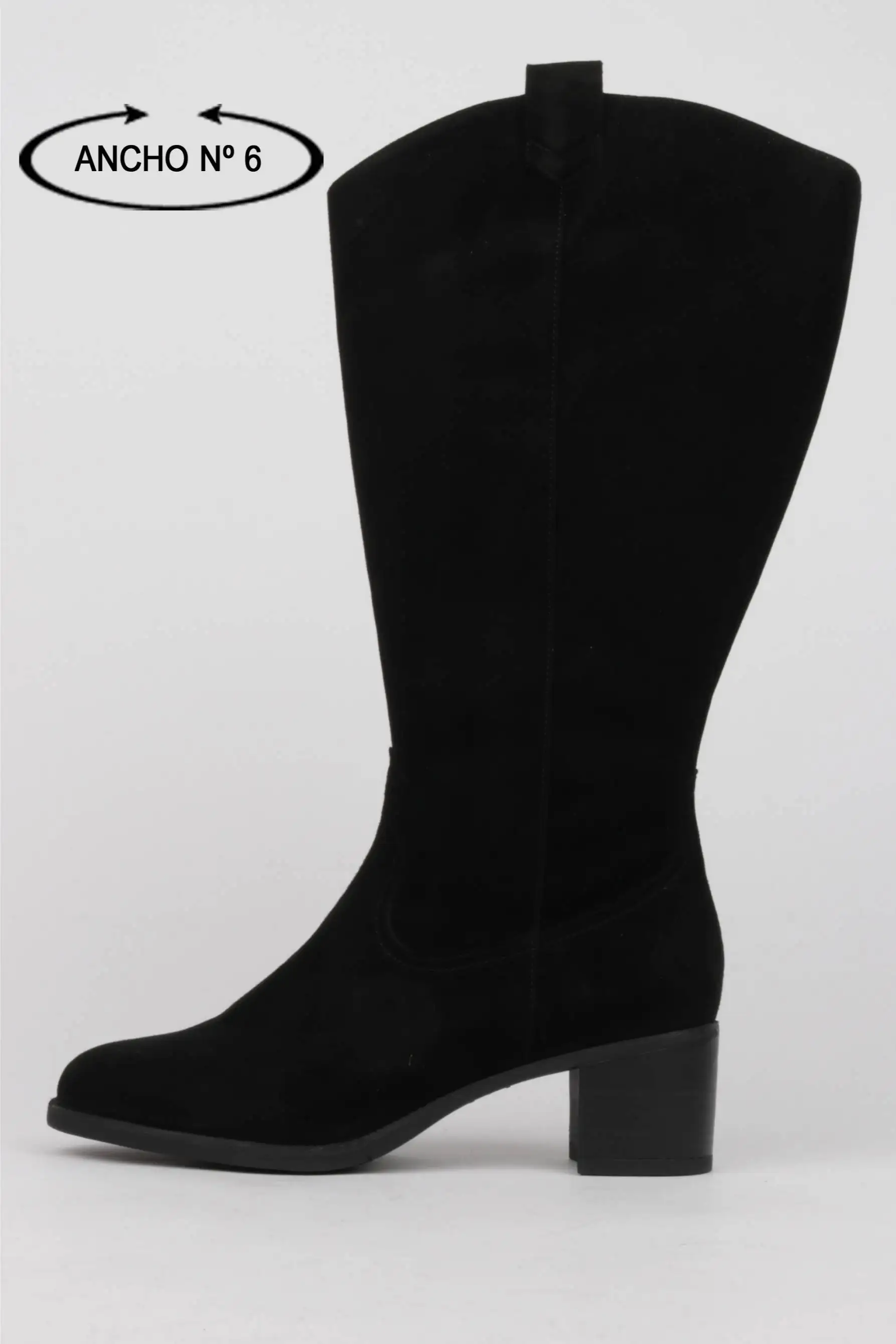 Botas Cowboy Negras Ancho Pierna xxxxl