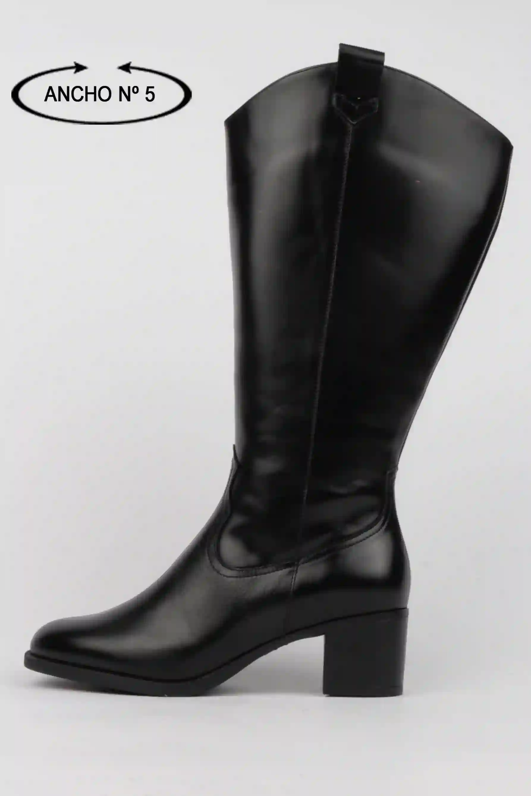 Botas negras vaquero ancho pierna xxxl