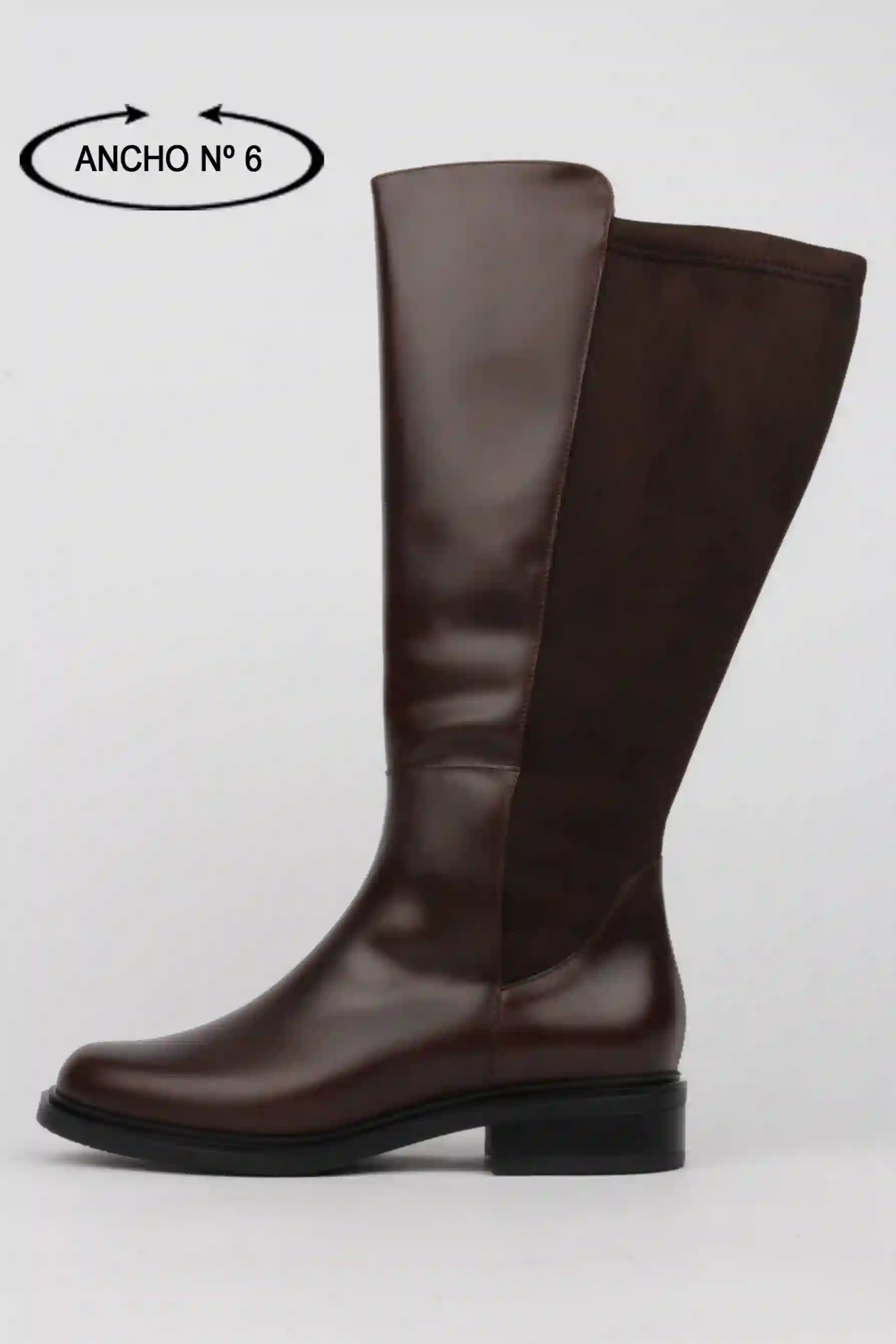 Botas marrones planas ancho pierna XXXXL
