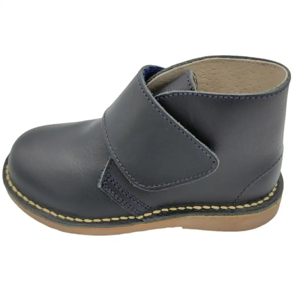 Botas de Piel Con Velcro
