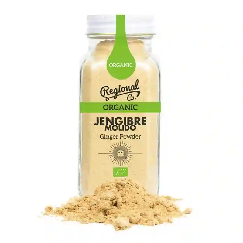 Regional Co. Jengibre Ecológico en Polvo - Tarro Cristal 60 Gr.