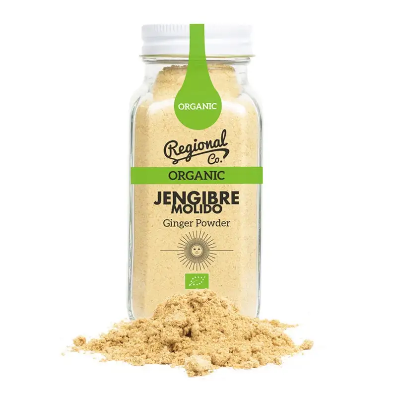 Regional Co. Jengibre ecológico en polvo - Tarro cristal 60 gr.