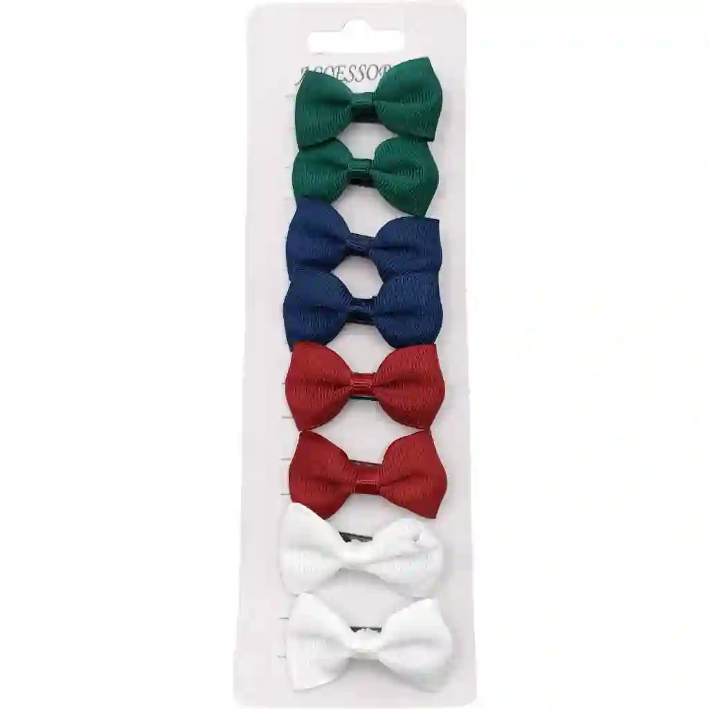 Pack de 8 Lacitos Con Pinza Para El Pelo de Niñas