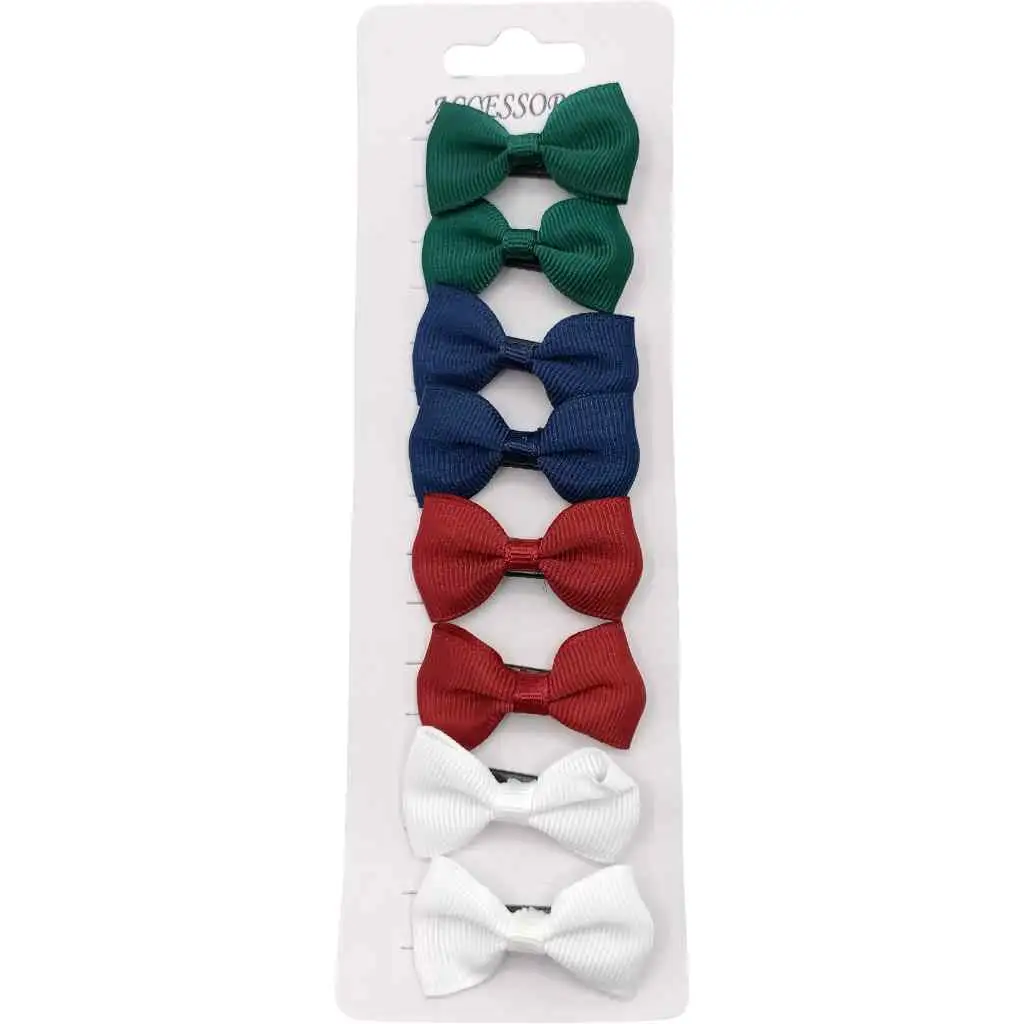 Pack de 8 Lacitos Con Pinza Para El Pelo de Niñas