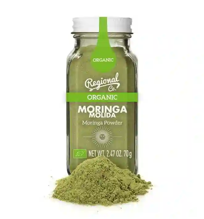 Regional Co. Moringa ecológica en polvo - Tarro cristal 70 gr.