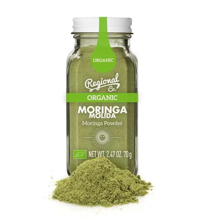 Regional Co. Moringa ecológica en polvo - Tarro cristal 70 gr.