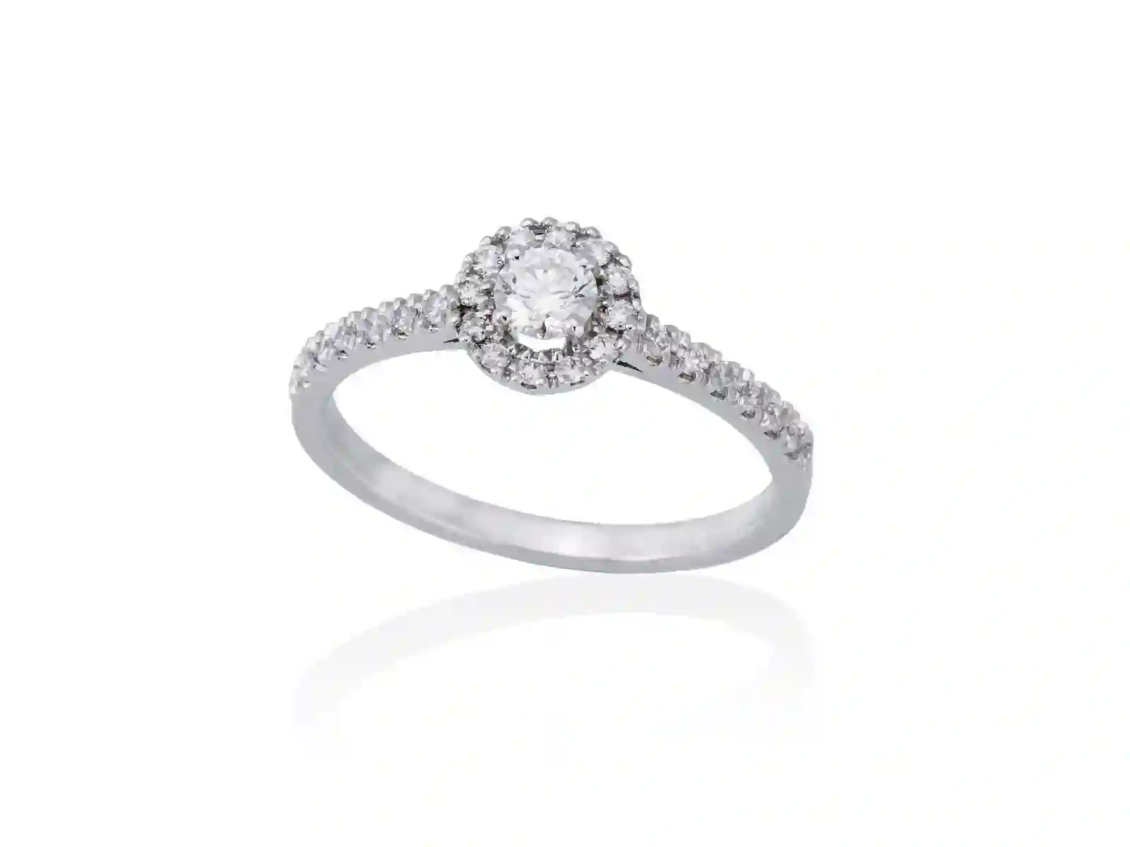 Anillo de Compromiso Oro 18kts y Diamantes