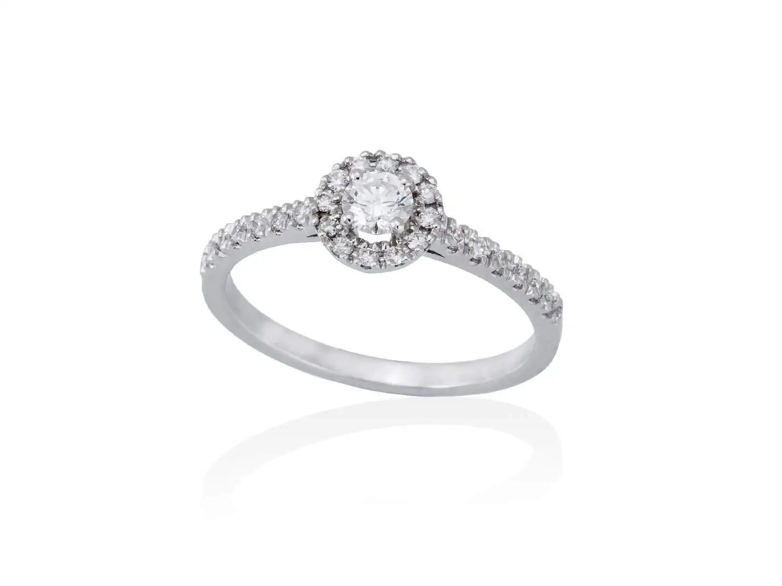 Anillo de Compromiso Oro 18kts y Diamantes