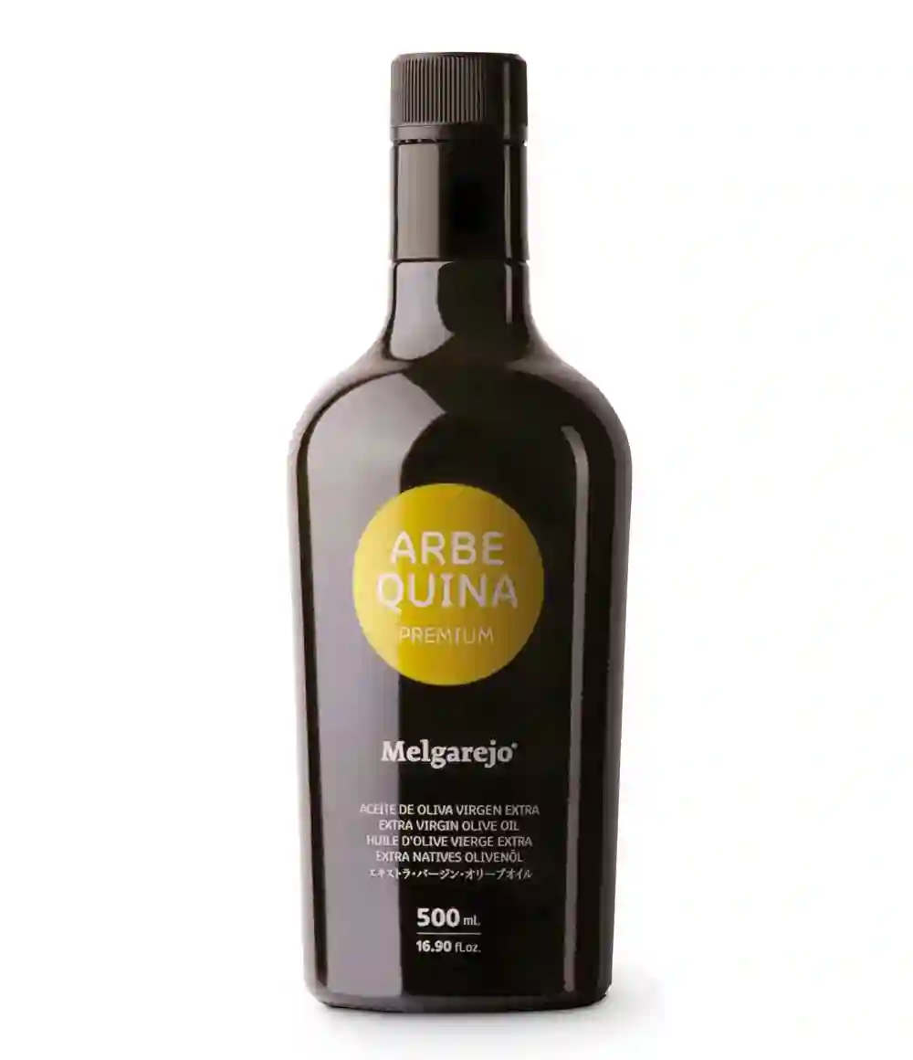 6x Melgarojo Prium Arbequina - Botella de Vidrio 500 ml.