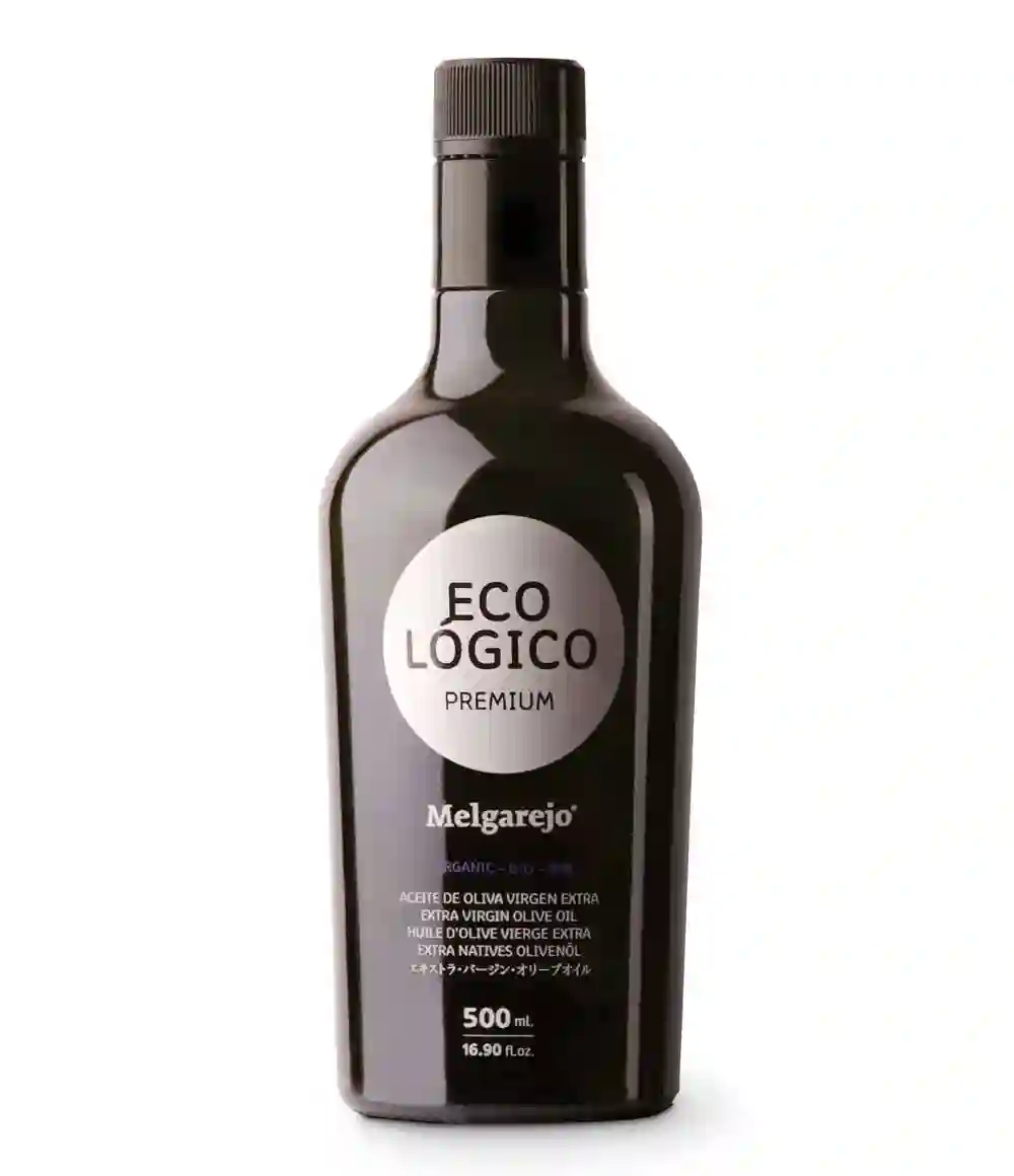 6x Melgarojo Premium Picual Ecológico - Botella de Vidrio 500 ml.