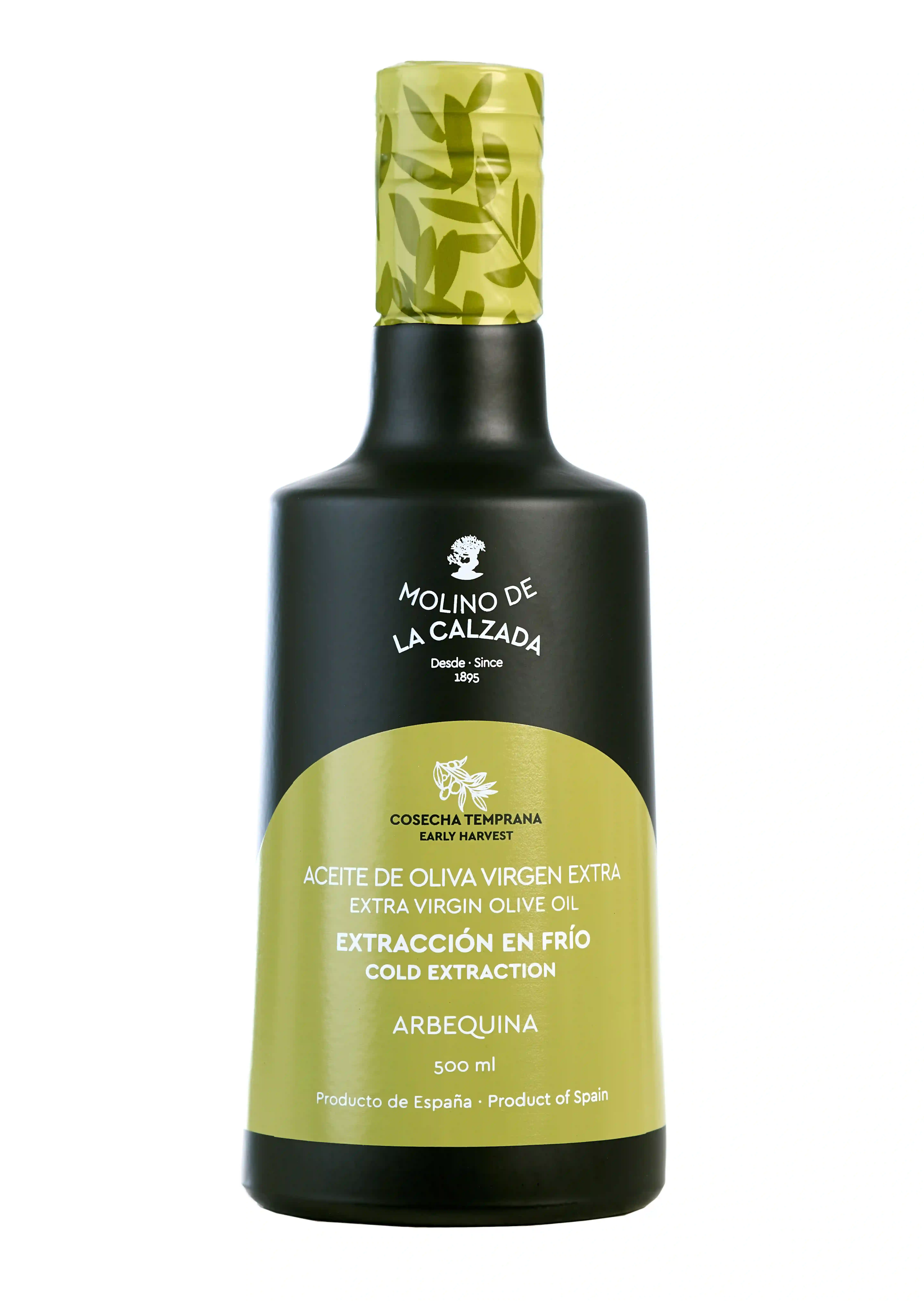 Molino de la Calzada Arbequina Bell - Botella de Vidrio 500 ml.