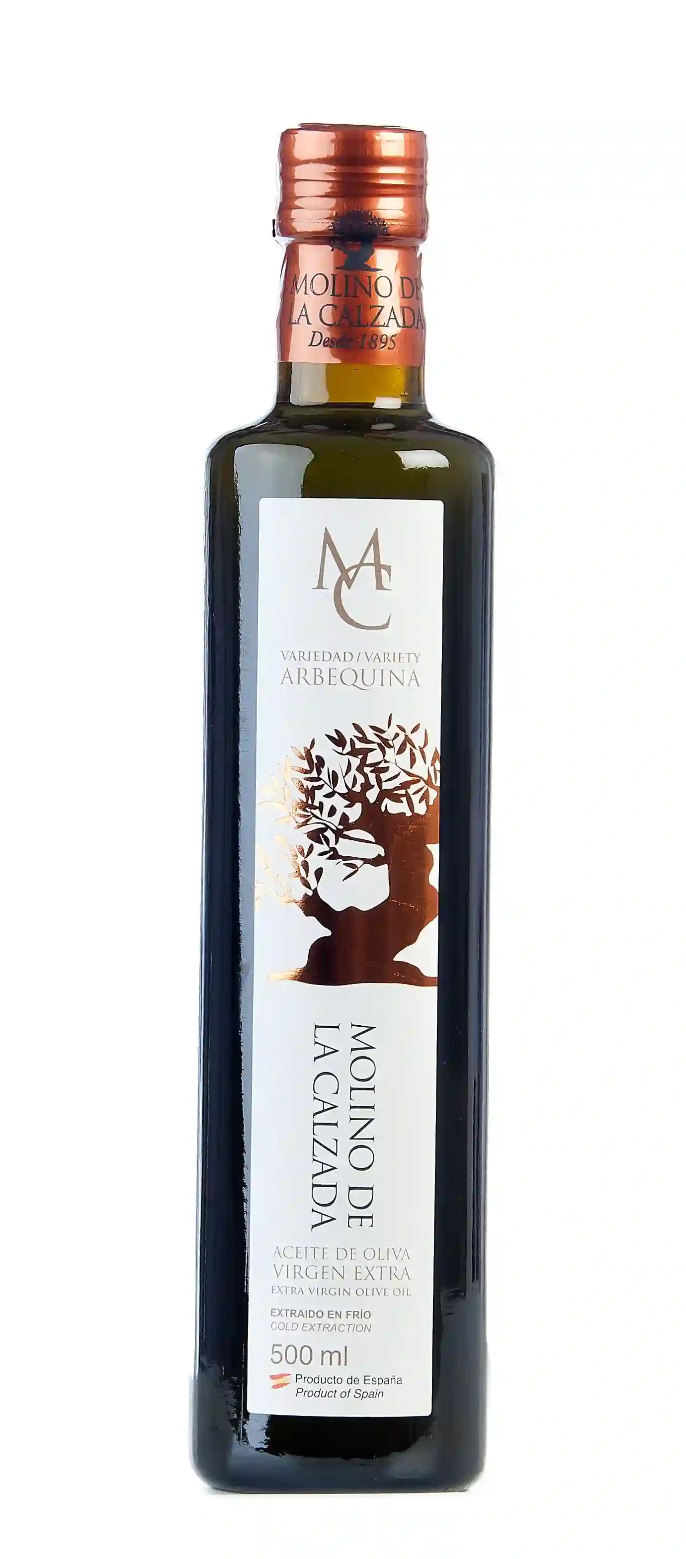 Molino de la Calzada Arbequina - Botella de Vidrio 500 ml.
