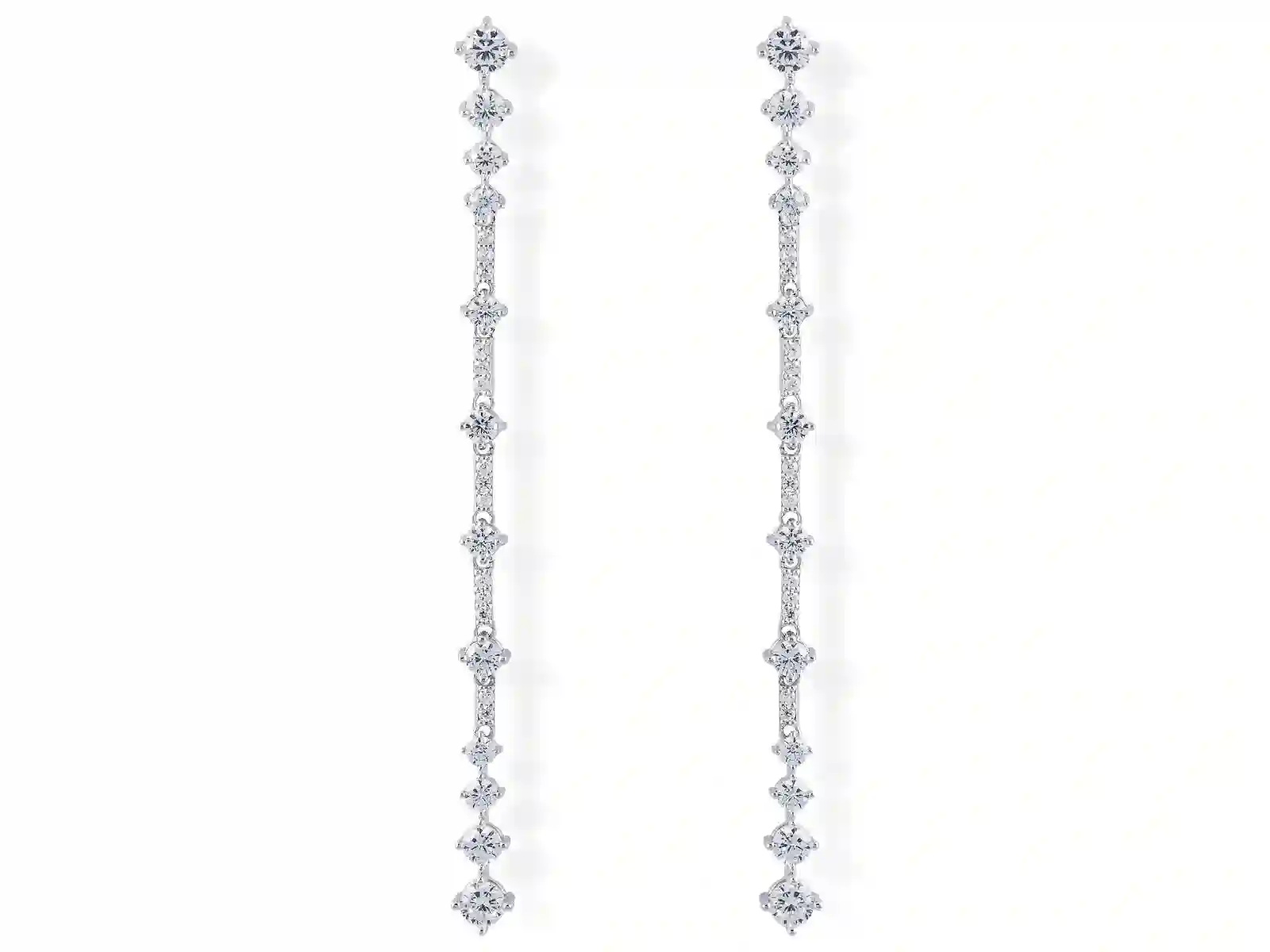 Pendientes Largos Novia Articulados en Plata