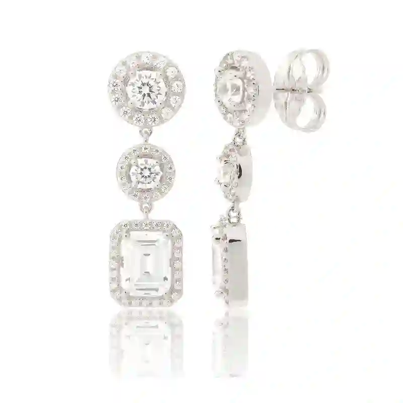 Pendientes para novias en plata