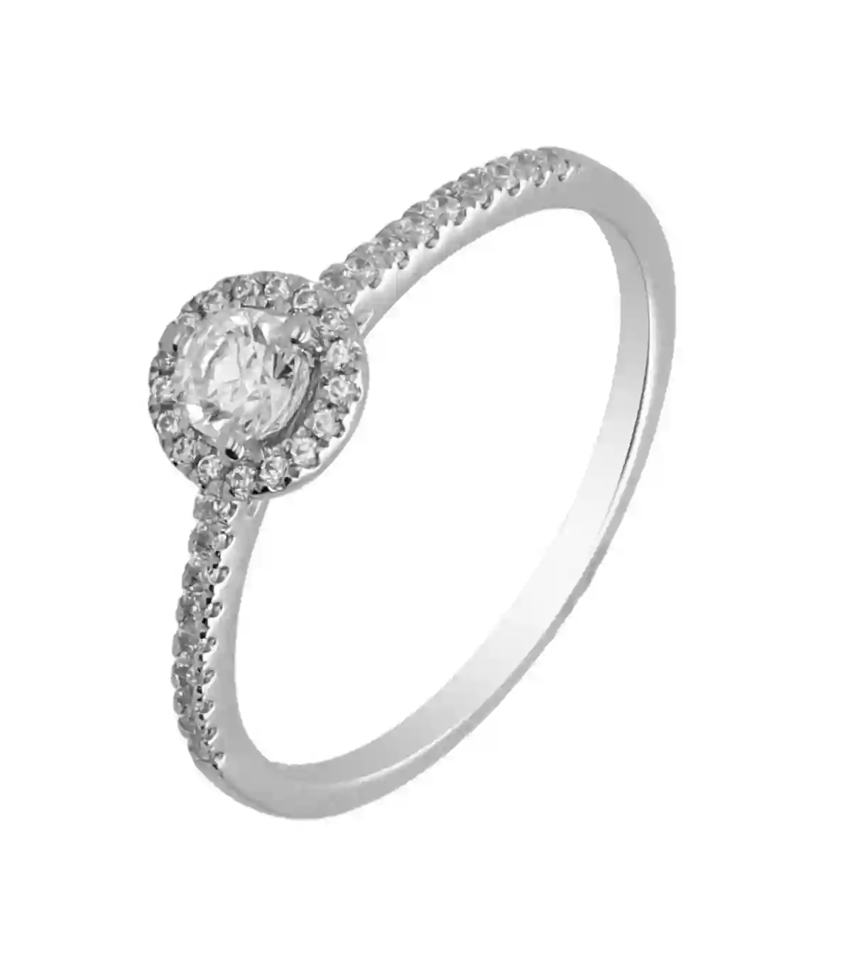 Anillo de Compromiso de Oro Blanco 0,34CT