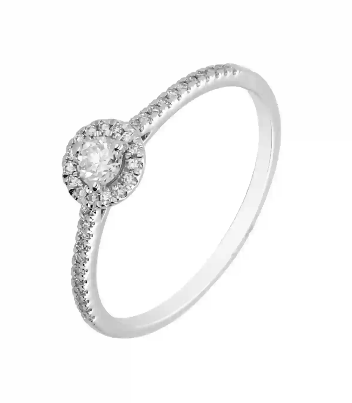 Anillo de Compromiso de Oro Blanco 0,22CT