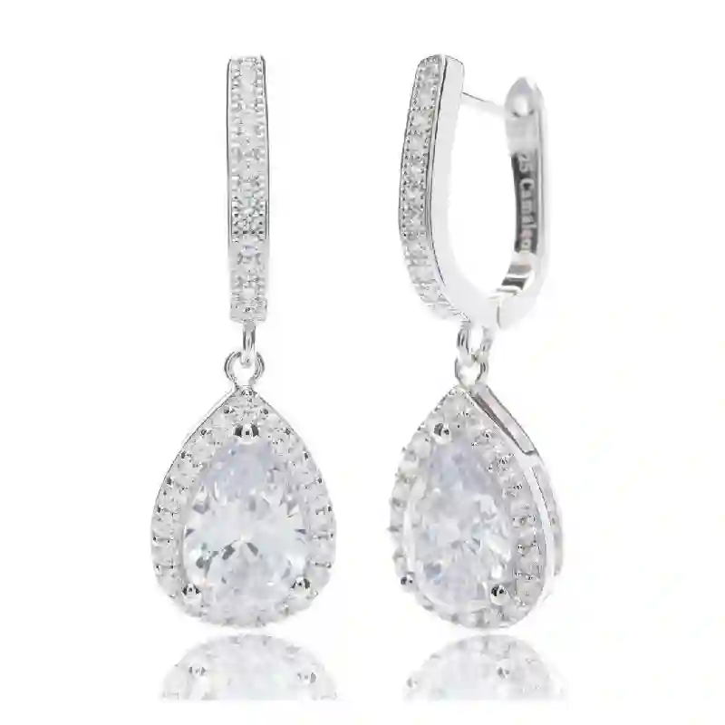 Pendientes para novias en plata Gaudi