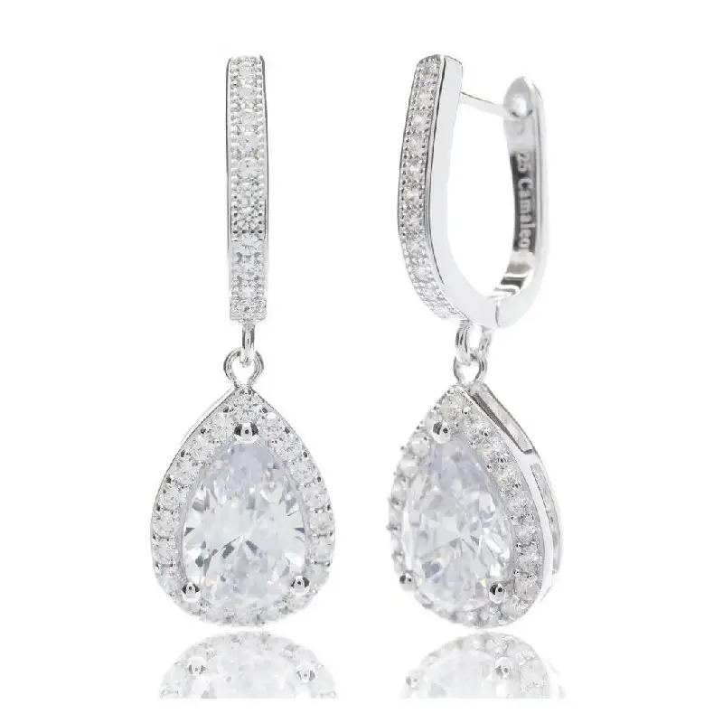 Pendientes para novias en plata Gaudi