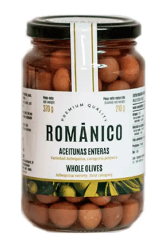 12x Románico Aceituna Arbequina - Tarro 210 gr.