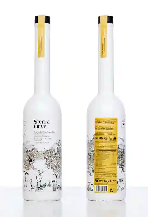 Sierra Oliva Cosecha Tempana Arbequina Bio - Botella de Vidrio 500 ml.