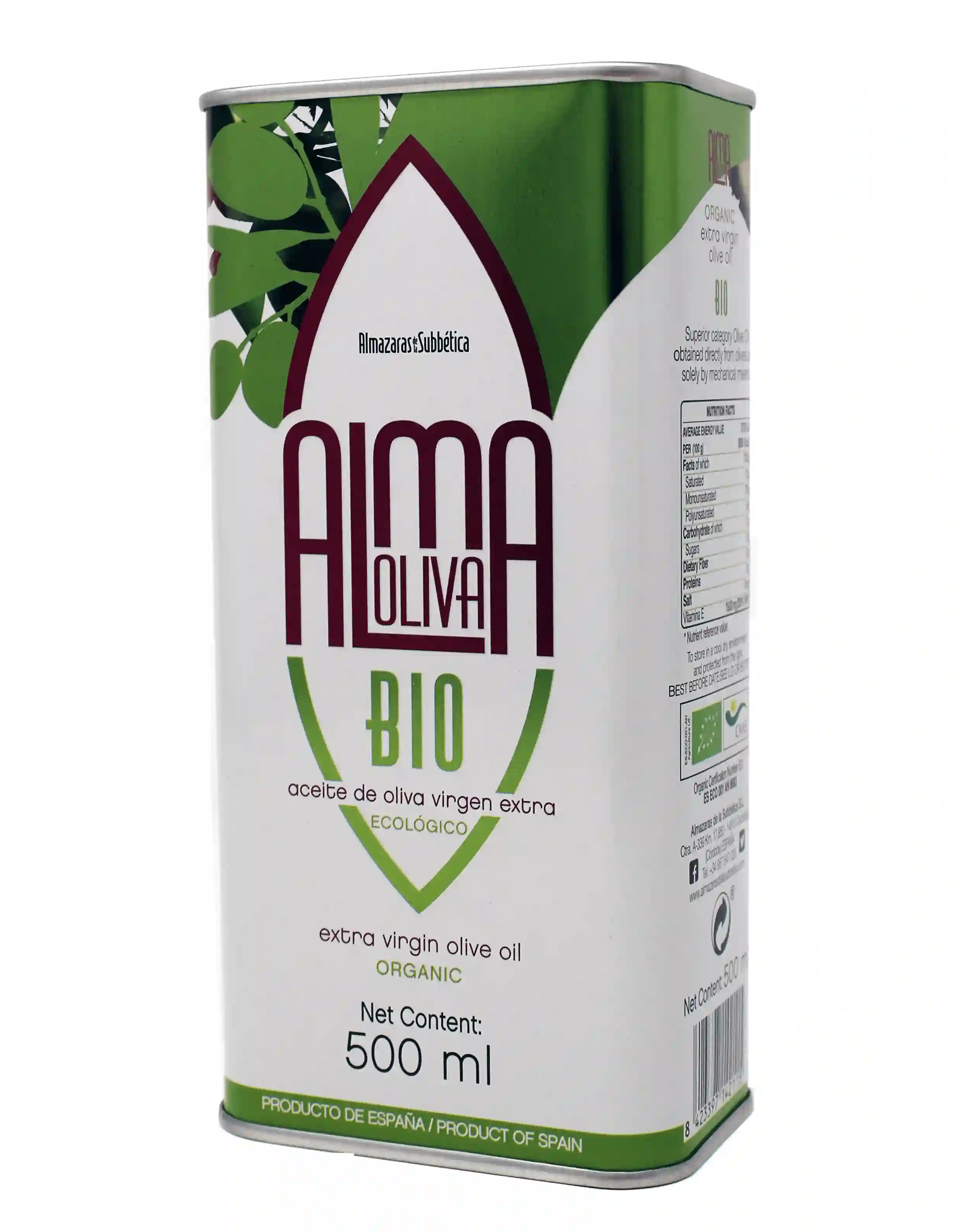 Almaoliva Bio Hojiblanca - Lata 500 ml.