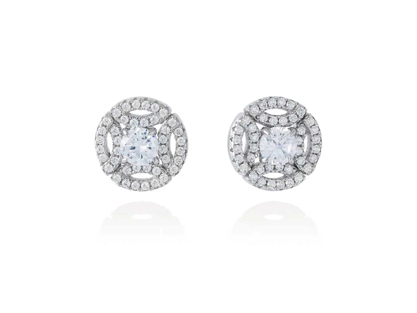 Pendientes para Novias en Plata Con Cirtonita Blancangan